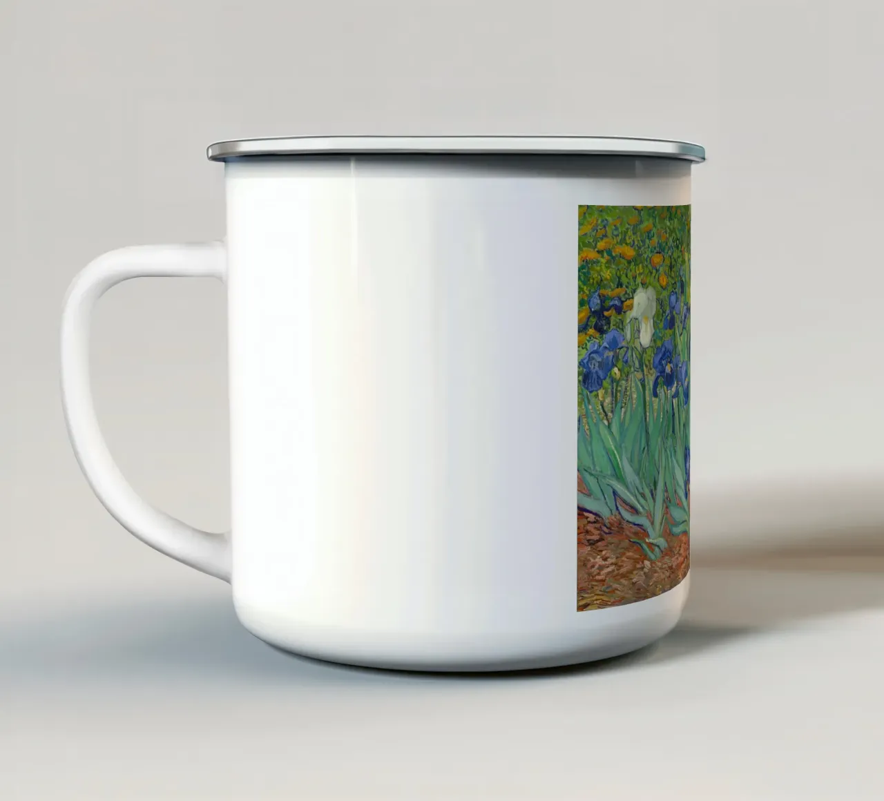 Iris di Vincent van Gogh tazza in smalto da 50 masterpieces