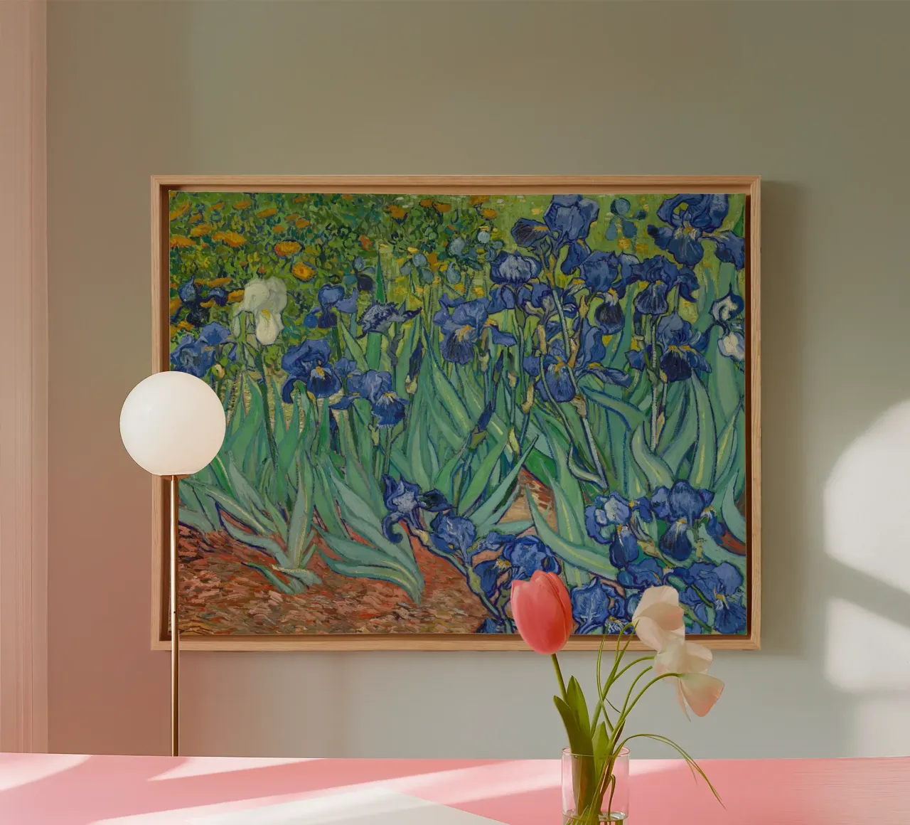 Iris di Vincent van Gogh tela con Cornice a cassetta da 50 masterpieces