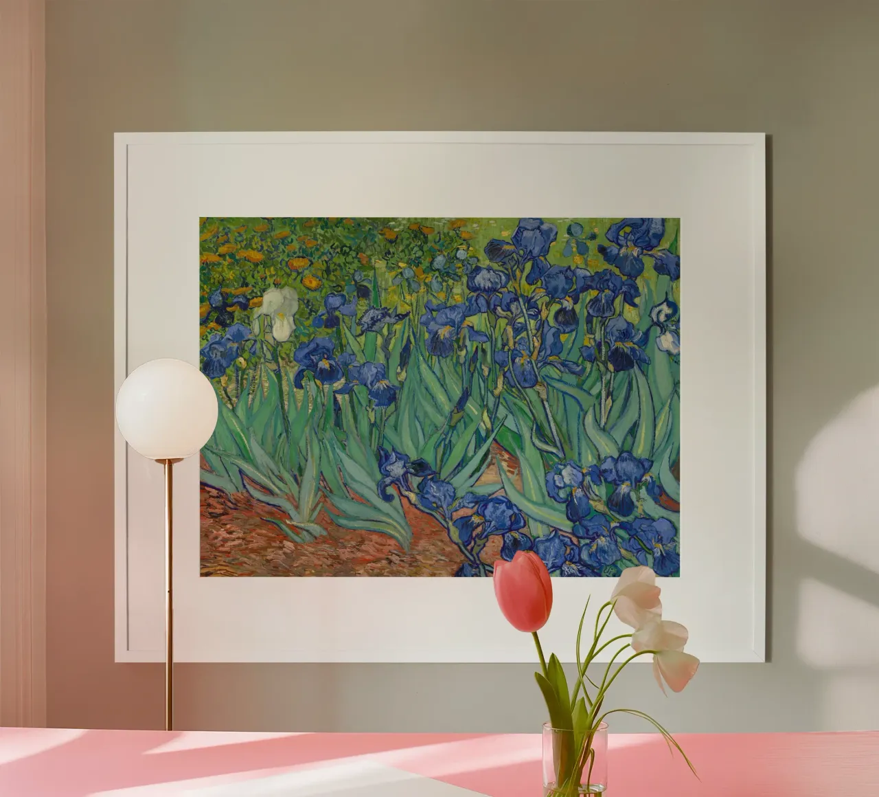 Iris di Vincent van Gogh poster con telaio in legno da 50 masterpieces
