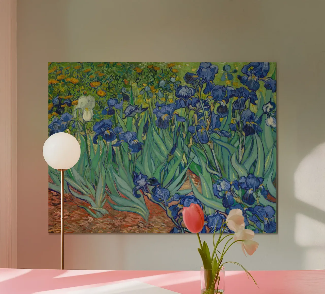 Iris di Vincent van Gogh poster con telaio in legno da 50 masterpieces