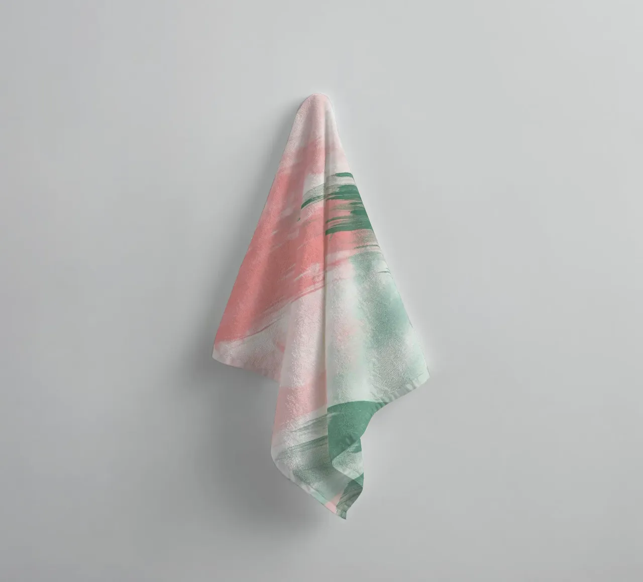 Abstracte Pastel Penseelstreken - Moderne Serene Kunstdruk badhanddoek van vintagepod