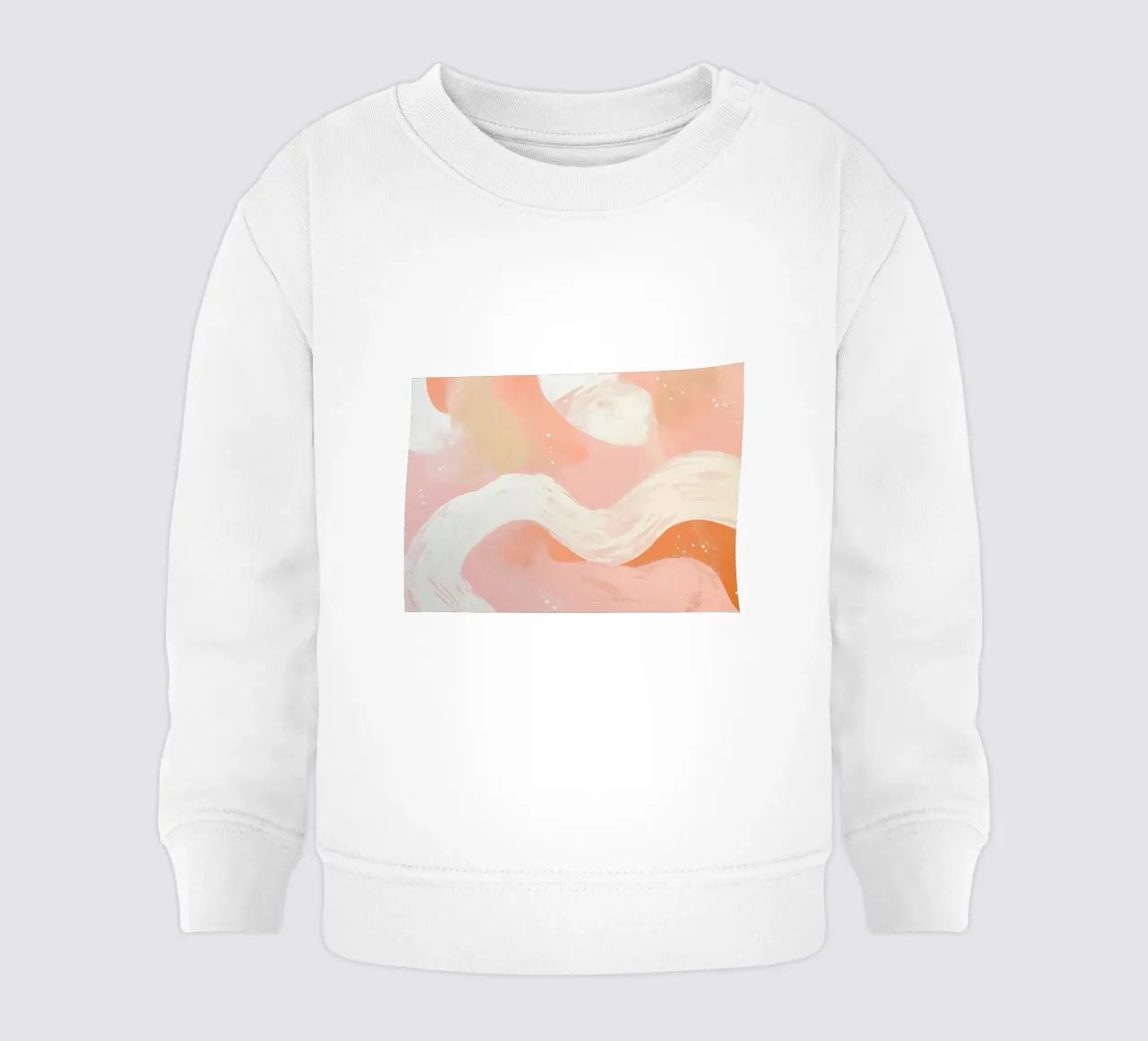 Ethereal Abstract Swirls - Impresión artística en rosa rubor y melocotón sudadera de bebé de vintagepod