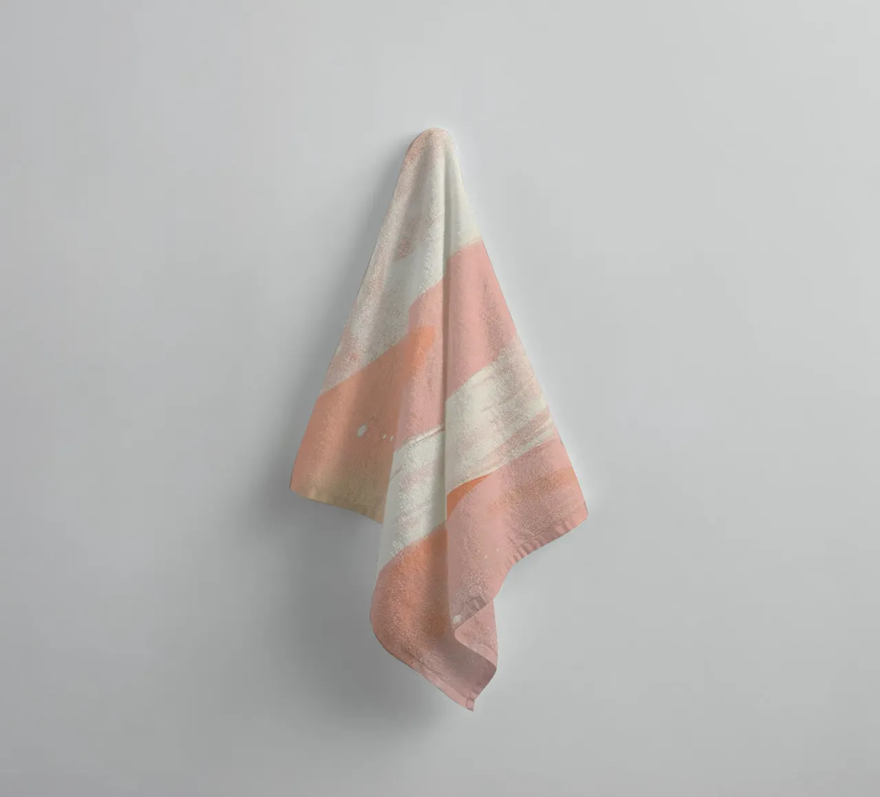 Ethereal Abstract Swirls - Blush Pink & Peach Art Print towel by vintagepod