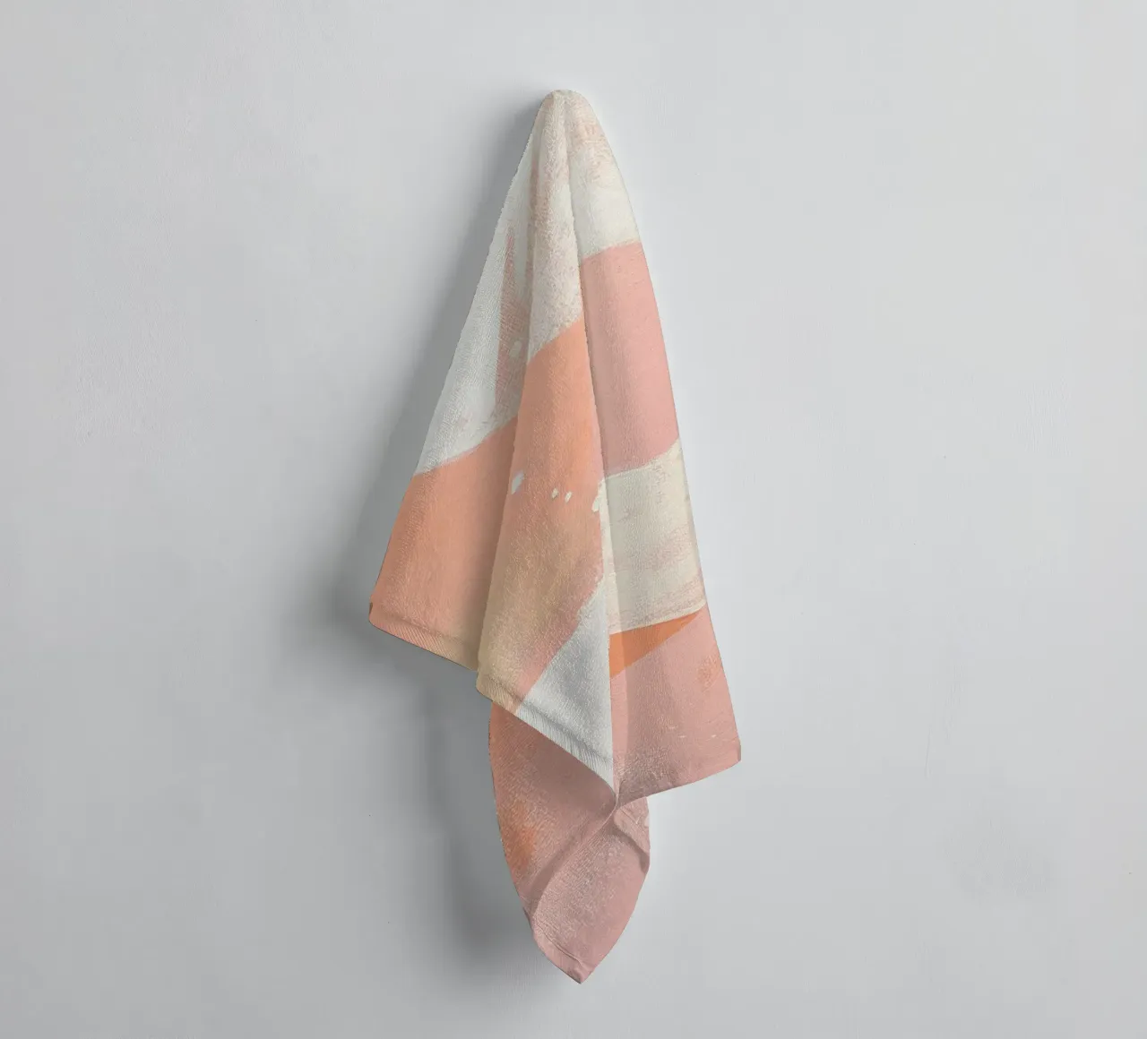 Ethereal Abstract Swirls - Blush Pink & Peach Art Print towel by vintagepod