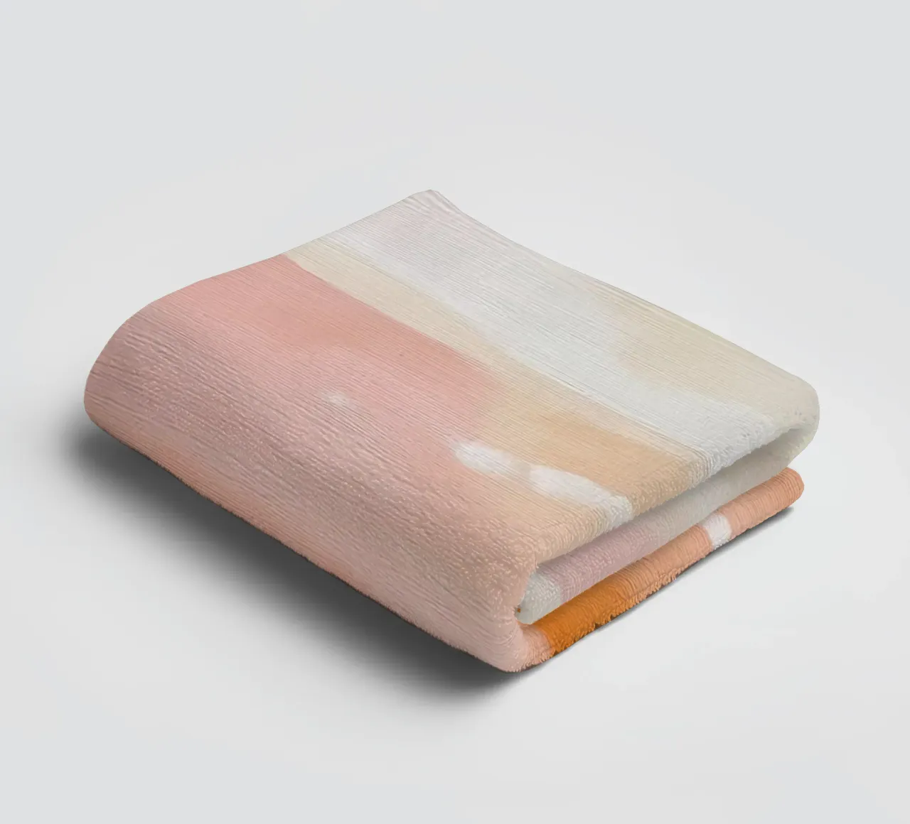 Paesaggio astratto caldo - Puntini color pesca e terracotta asciugamano da bagno da vintagepod