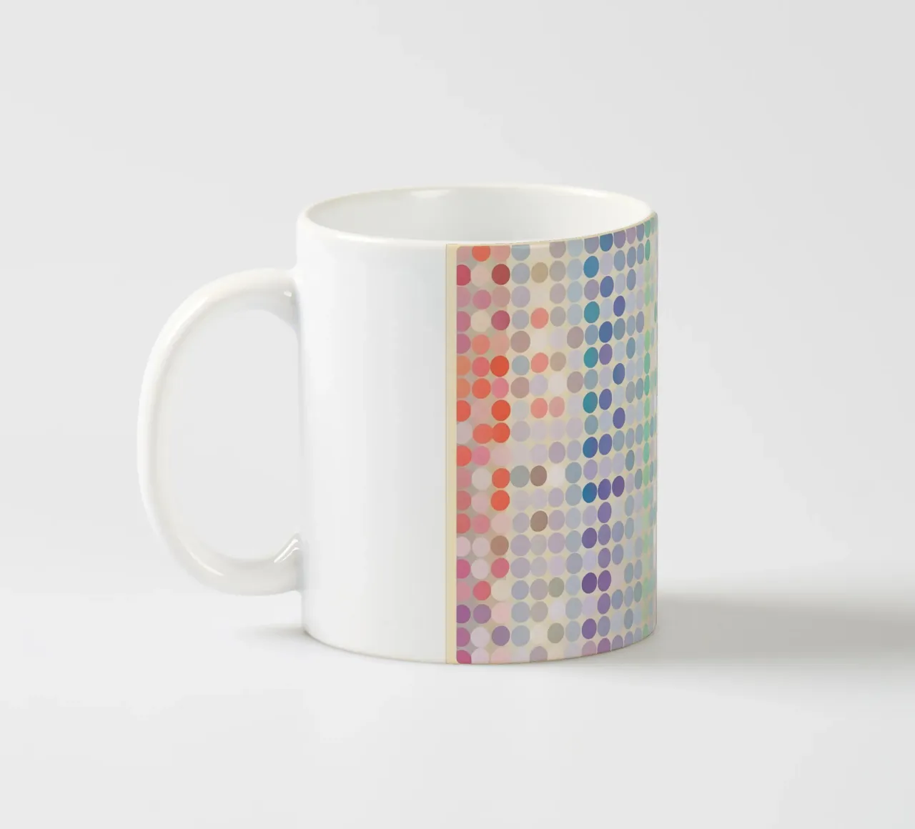 Gradiente arcobaleno Pixel Art - Modello a punti moderno tazza in ceramica da vintagepod
