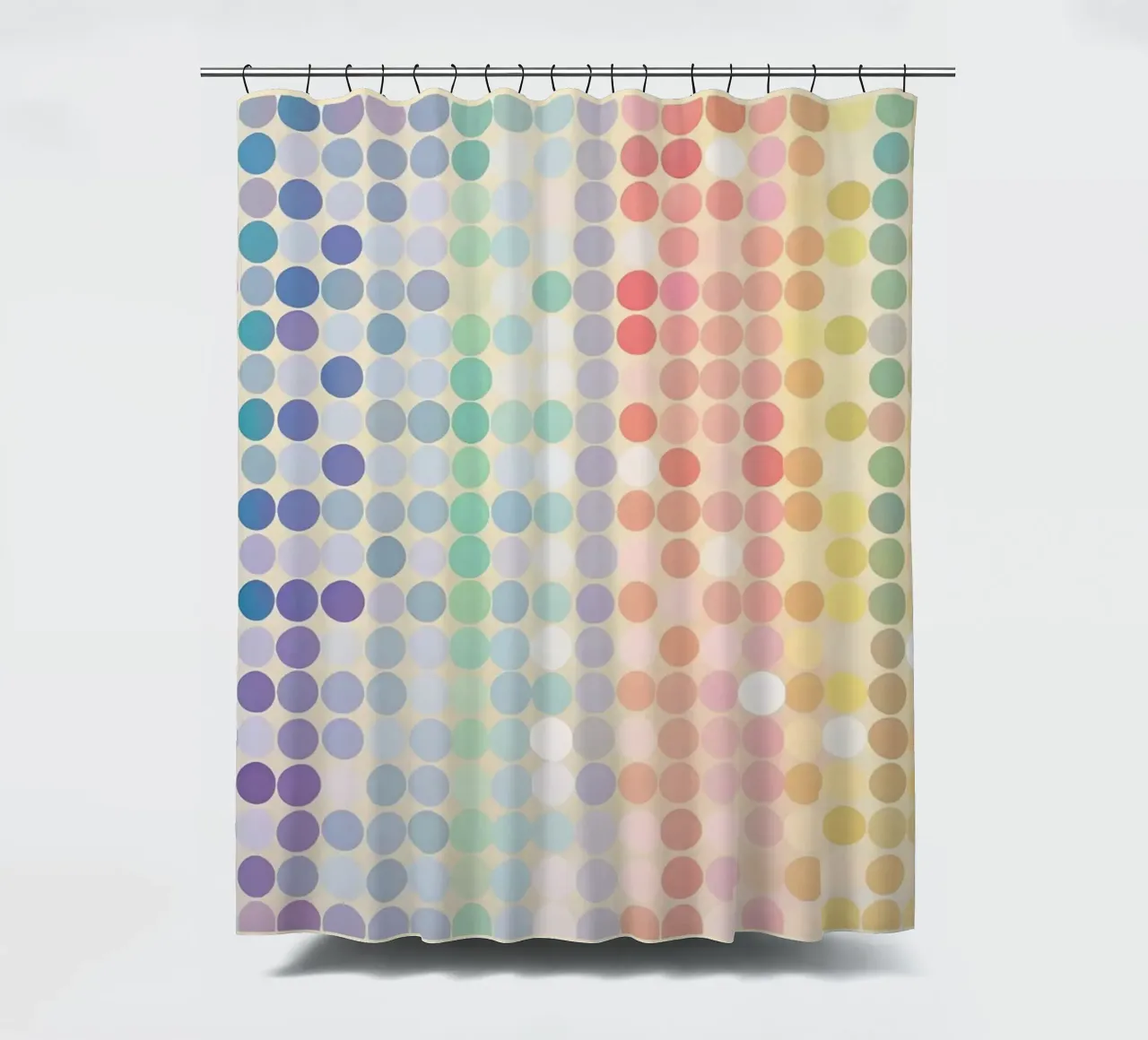 Gradiente arcobaleno Pixel Art - Modello a punti moderno tenda da doccia da vintagepod