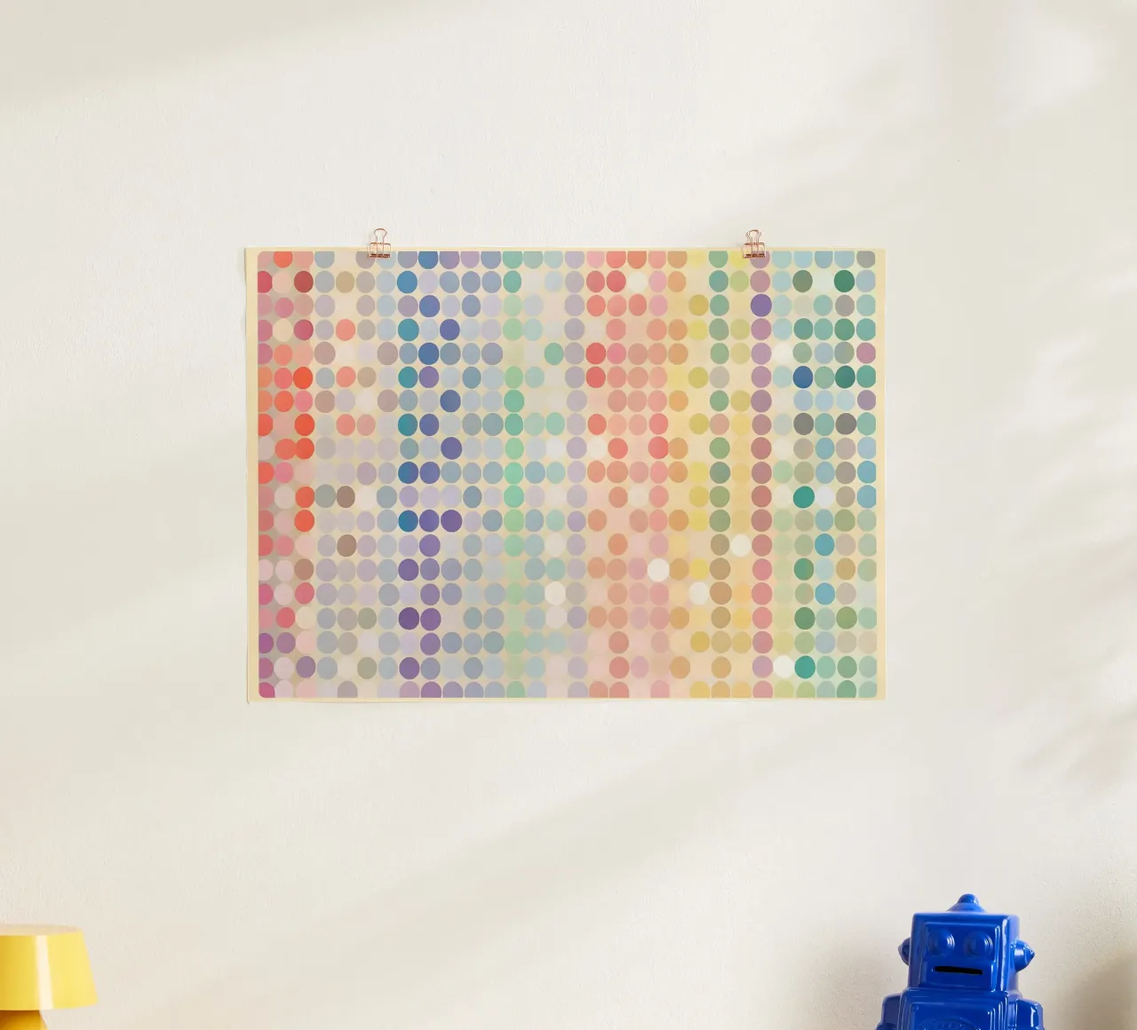 Gradiente arcobaleno Pixel Art - Modello a punti moderno carta hahnemühle da vintagepod