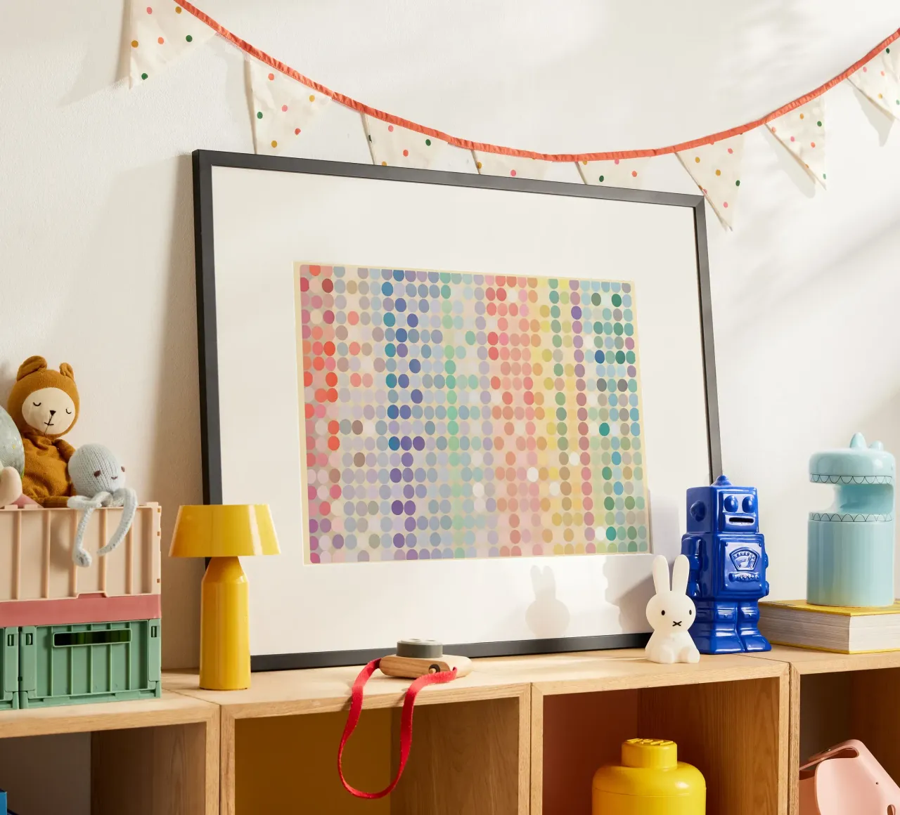 Gradiente arcobaleno Pixel Art - Modello a punti moderno carta hahnemühle da vintagepod