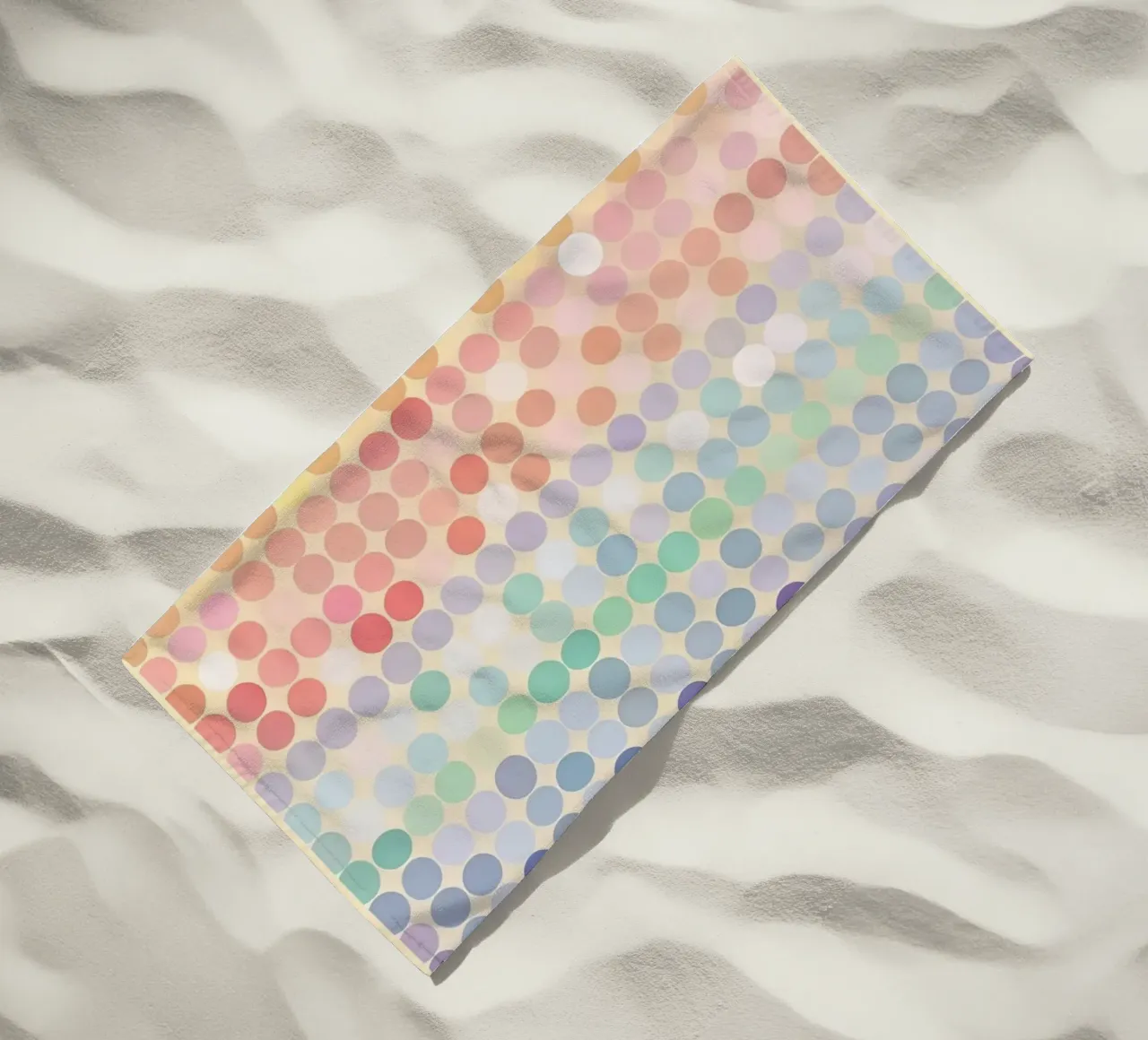 Gradiente arcobaleno Pixel Art - Modello a punti moderno telo mare da vintagepod