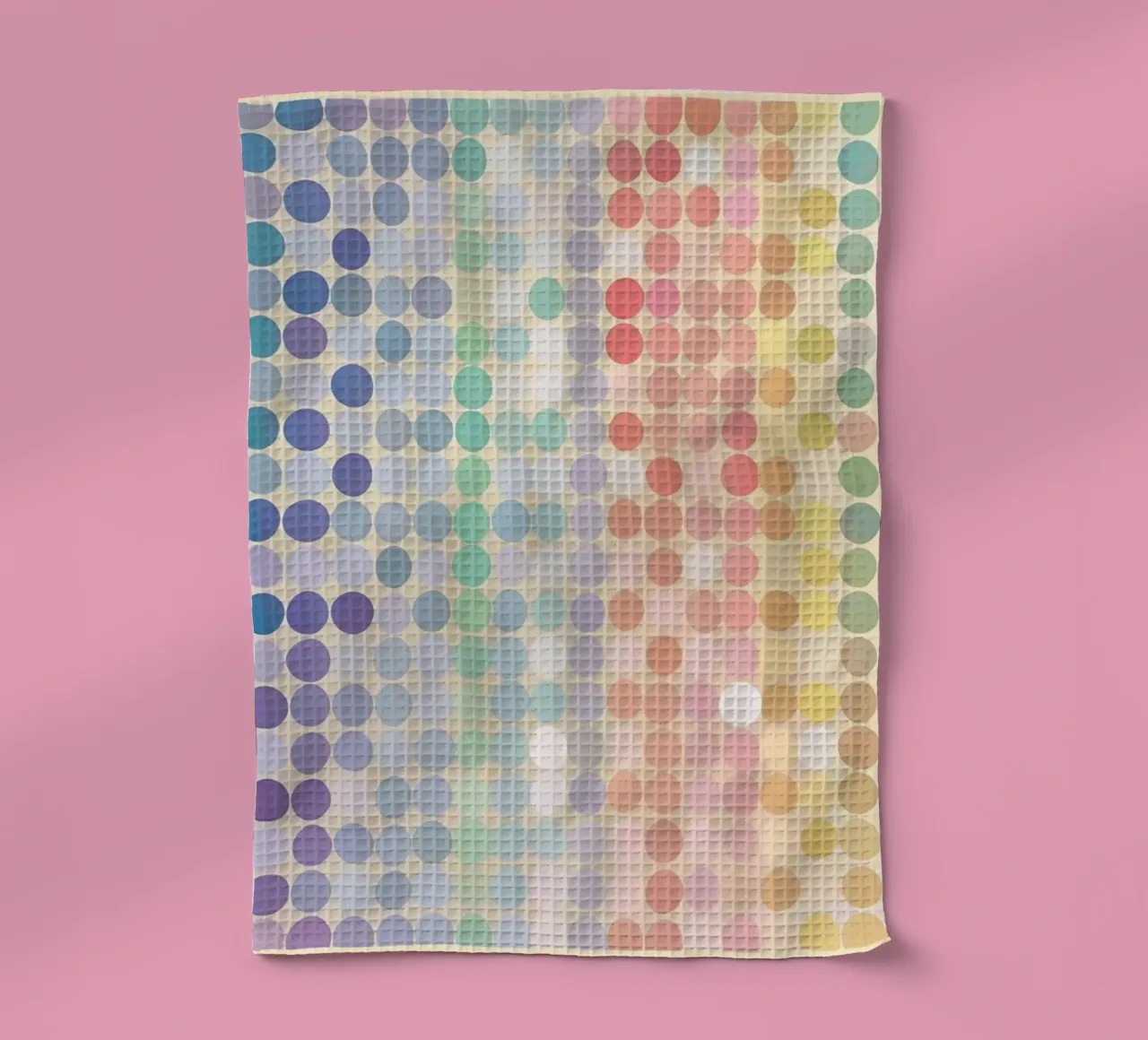 Gradiente arcobaleno Pixel Art - Modello a punti moderno canovaccio da cucina da vintagepod
