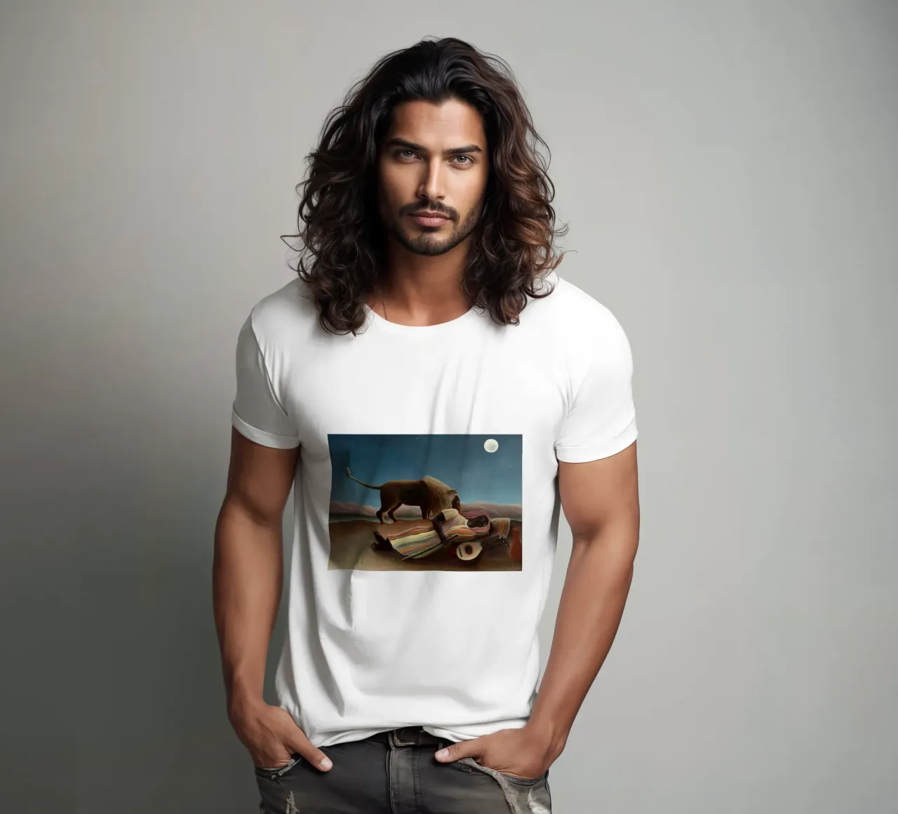 Henri Rousseau La gitana dormida t-shirt da 50 masterpieces