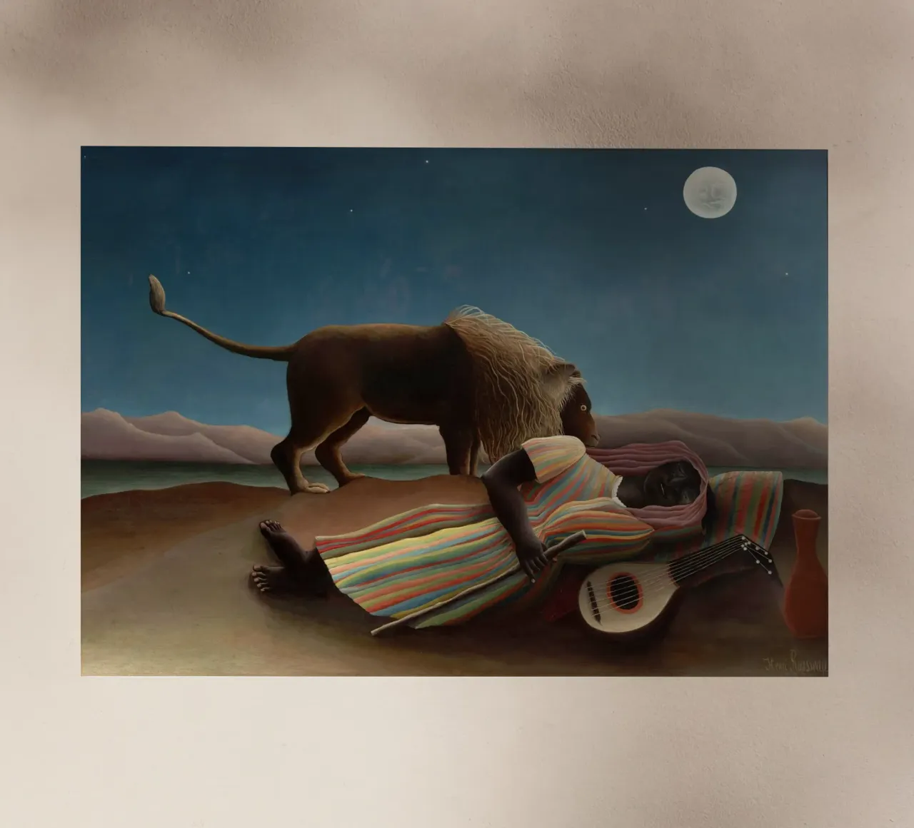 Henri Rousseau La gitana dormida backlit film by 50 masterpieces
