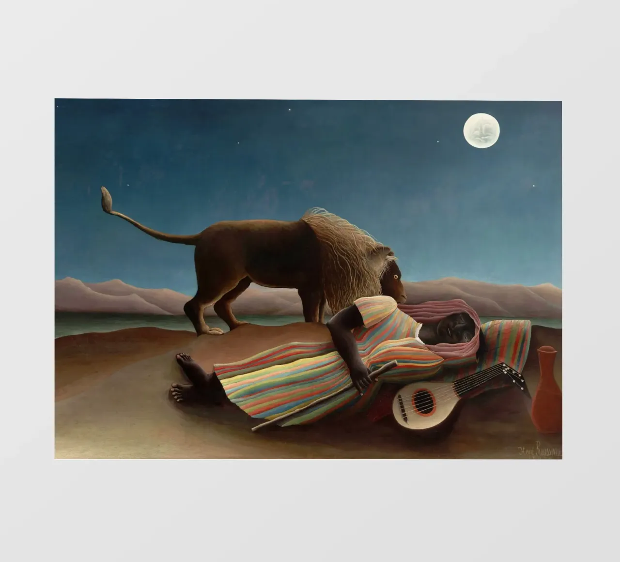 Henri Rousseau La gitana dormida backlit film by 50 masterpieces