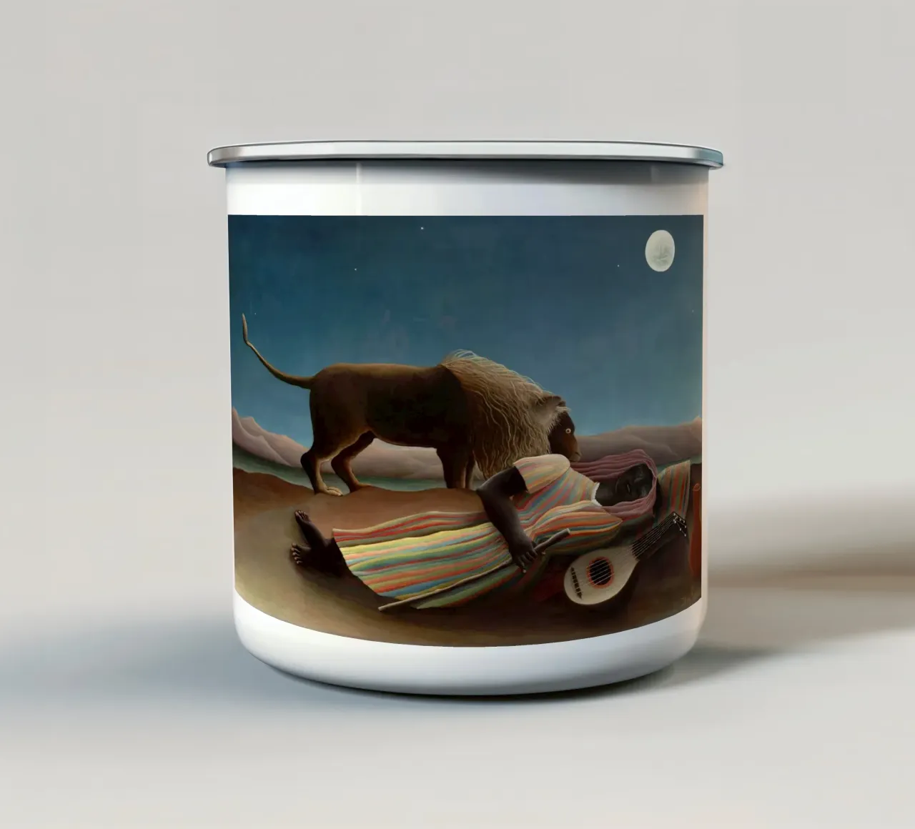 Henri Rousseau La gitana dormida enamel mug by 50 masterpieces