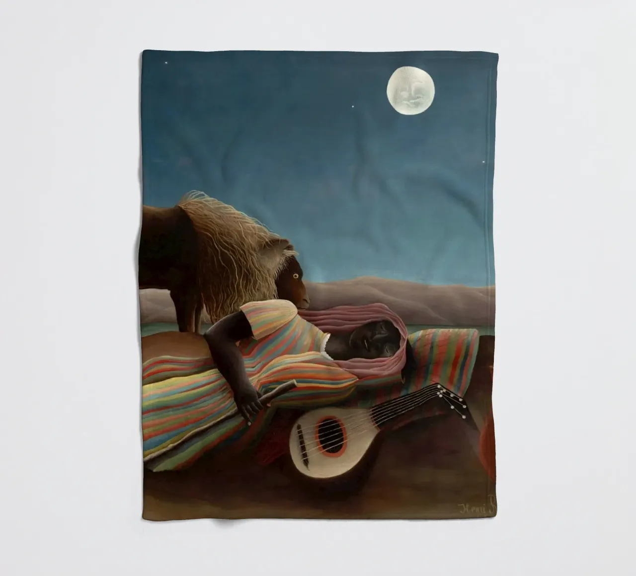 Henri Rousseau La gitana dormida coperta in pile da 50 masterpieces