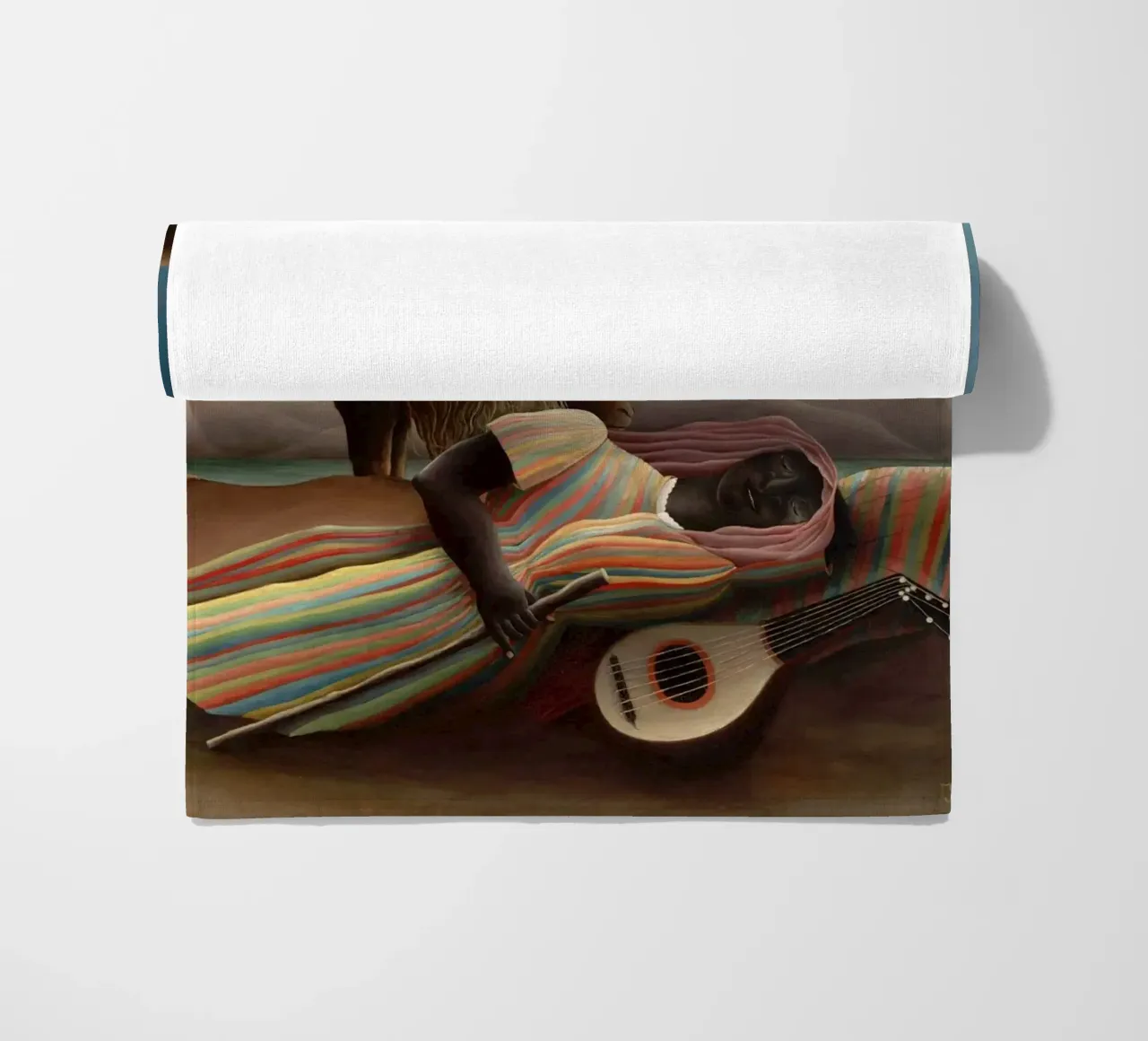 Henri Rousseau La gitana dormida beach towel by 50 masterpieces