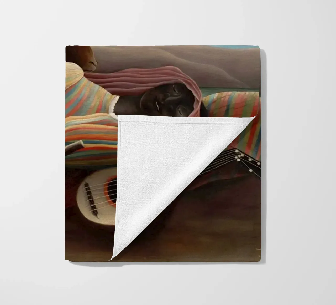 Henri Rousseau La gitana dormida beach towel by 50 masterpieces