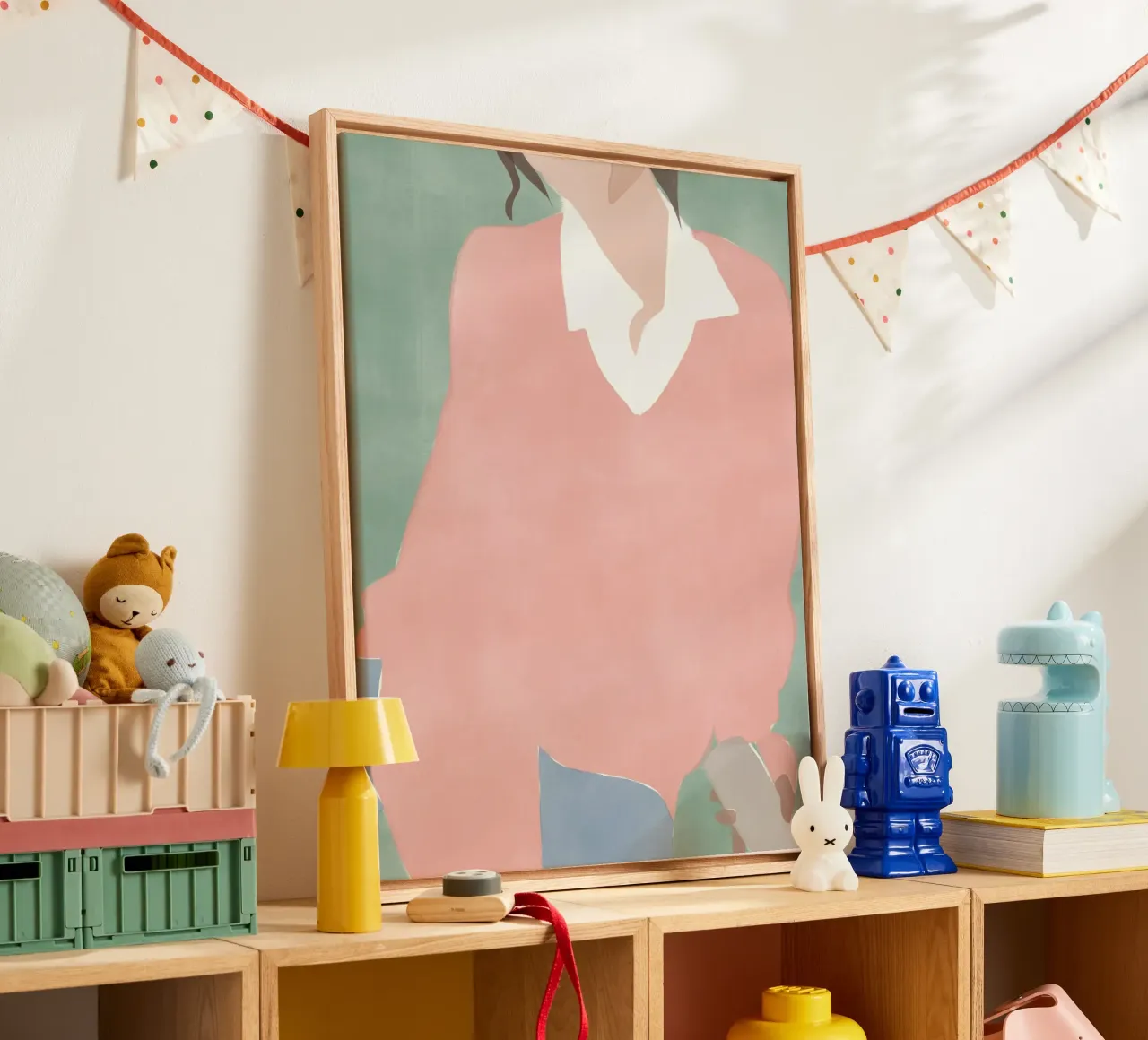 Modefiguur 07 canvas met Baklijst van Little Dean