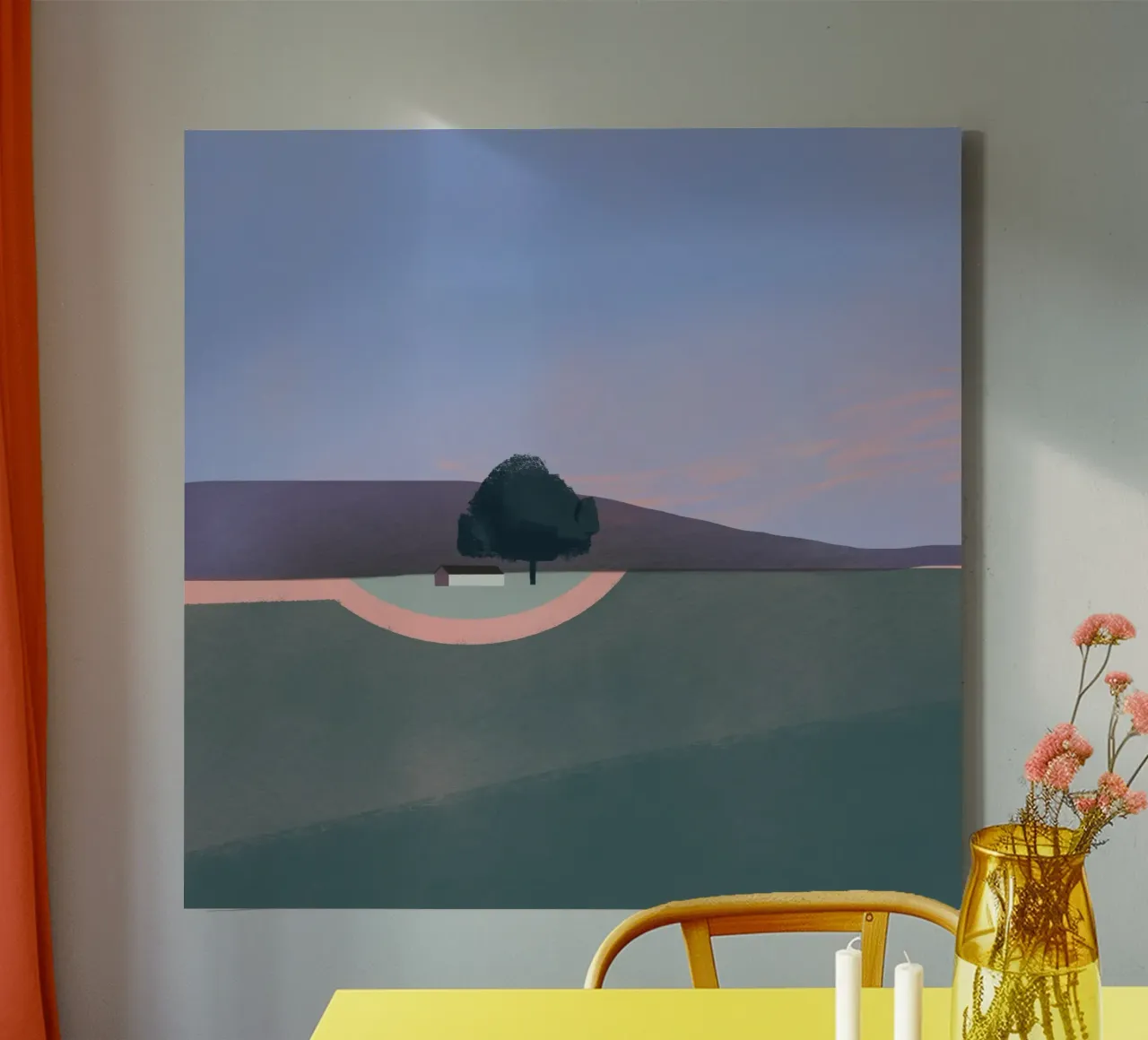 Miniatuur weide canvas met Baklijst van Little Dean
