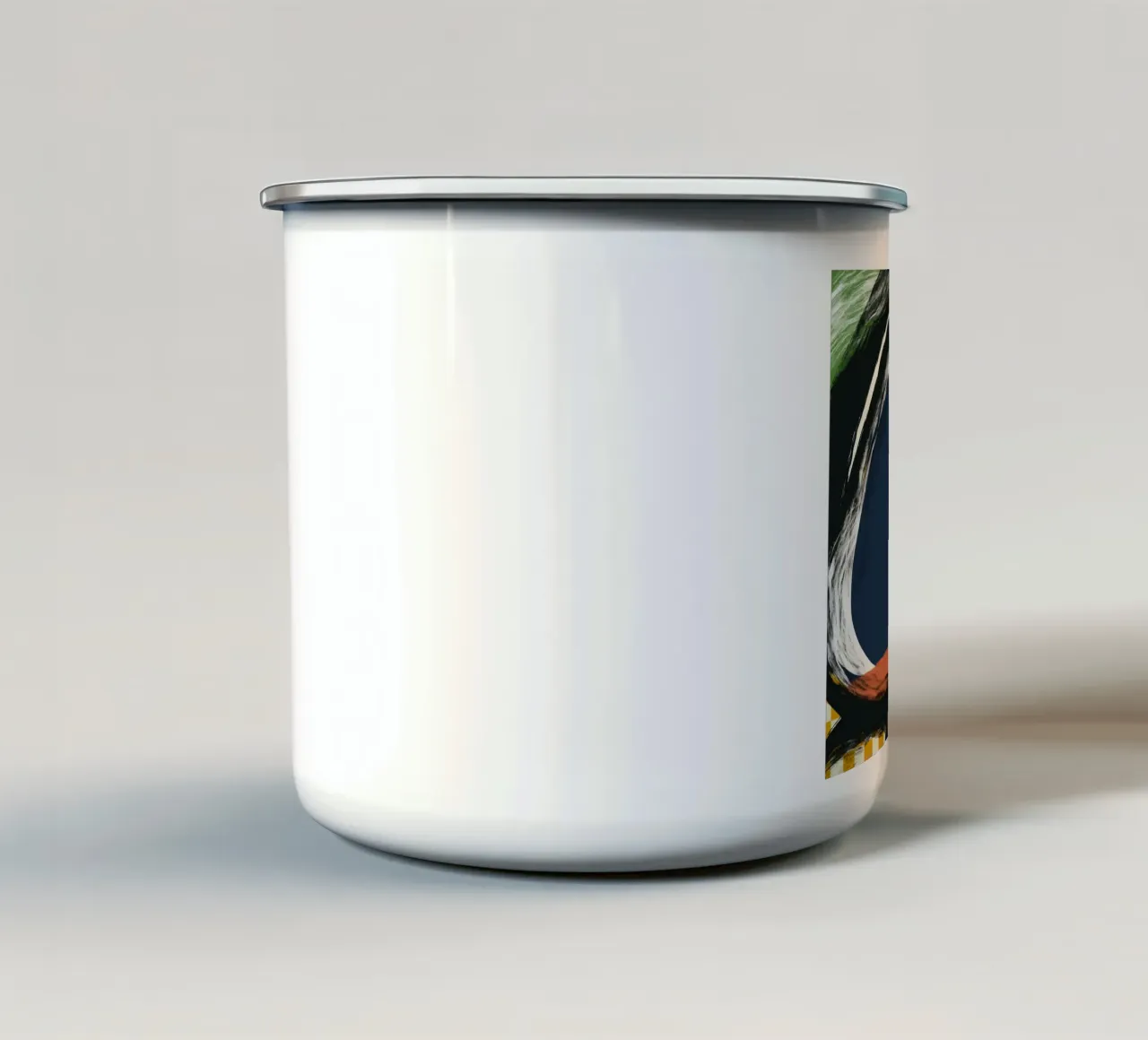 Nudo astratto massimalista 04 tazza in smalto da Little Dean