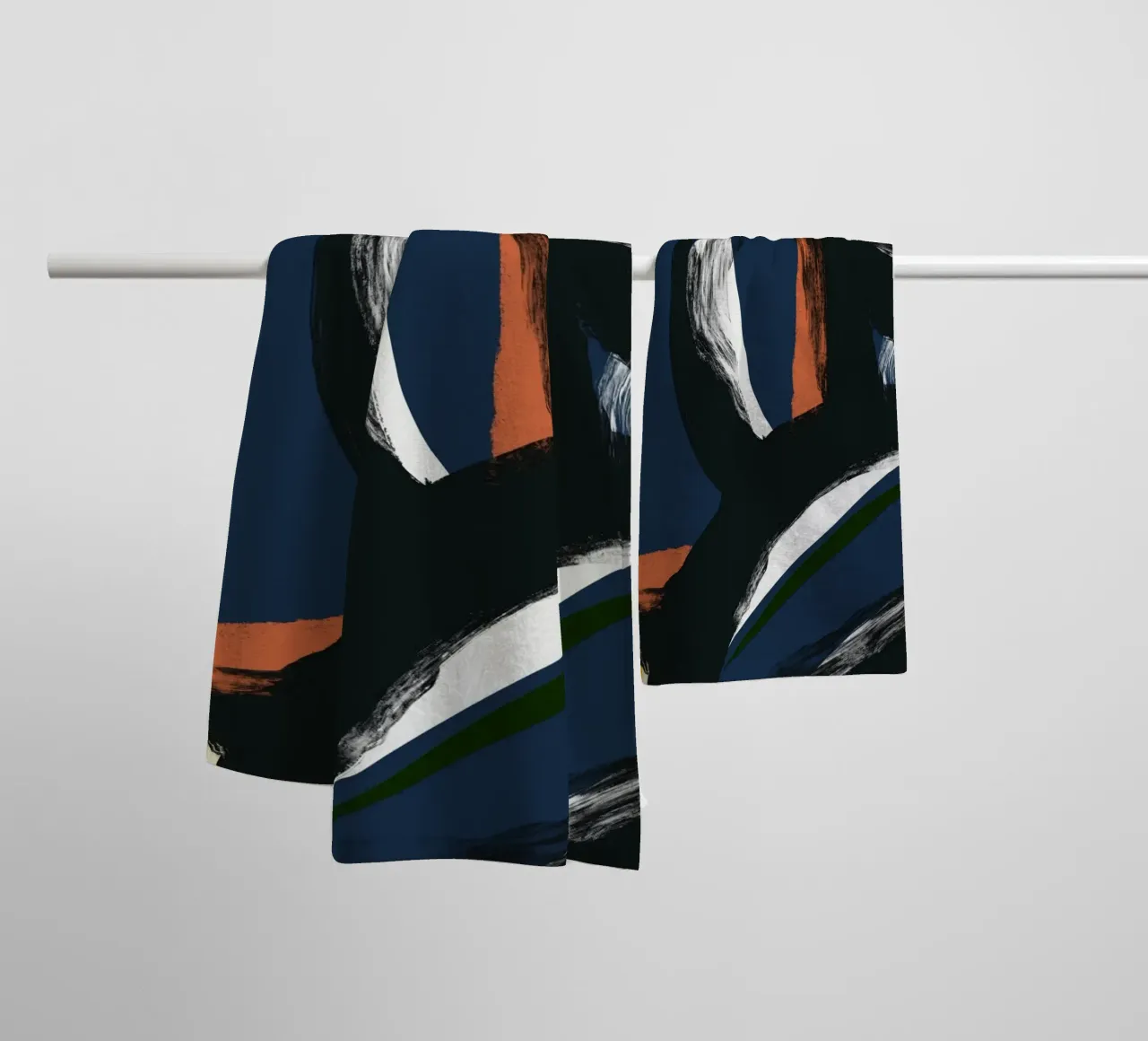Nude abstract maximalist 04 towel by Little Dean