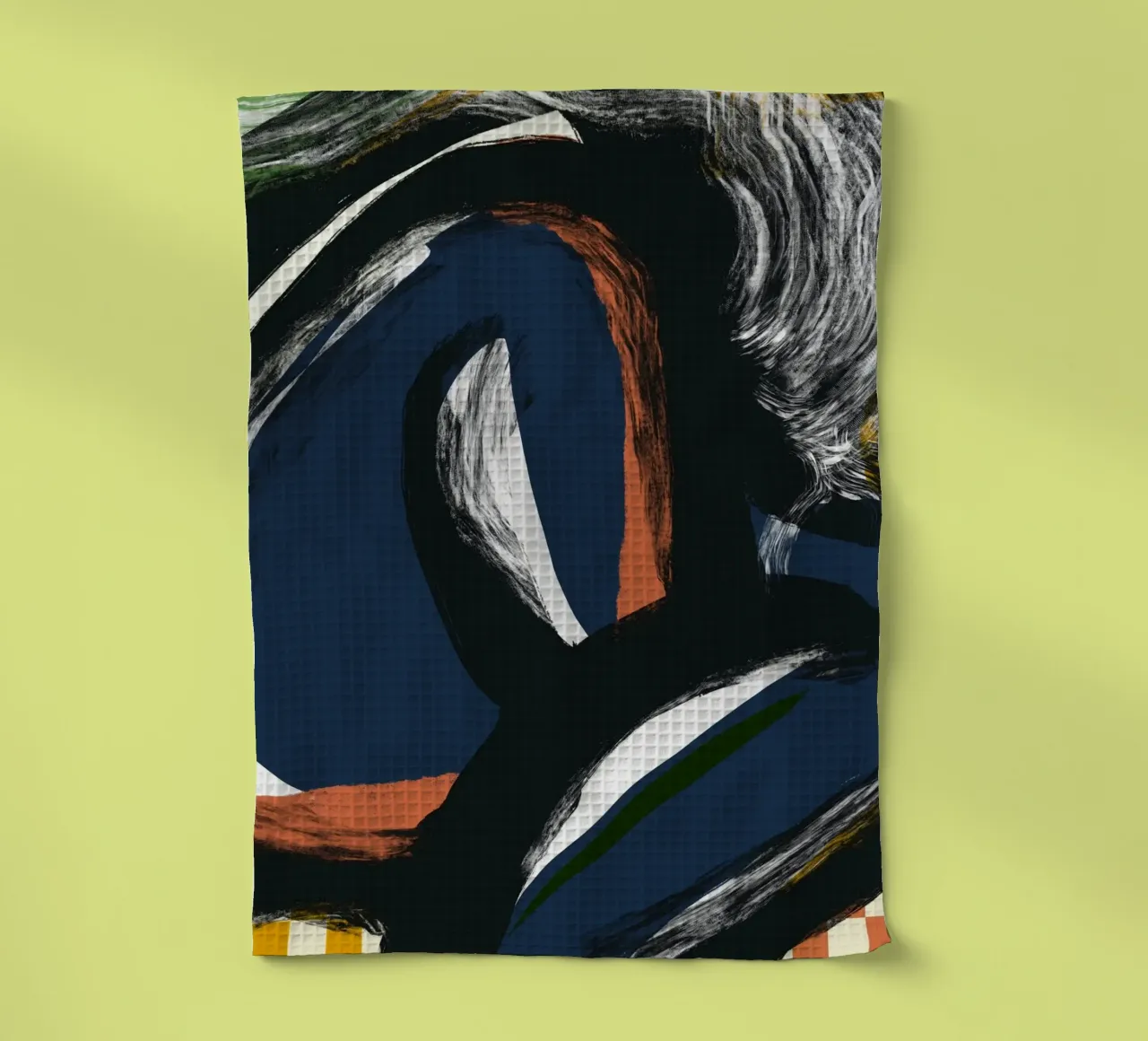 Naakt abstract maximalistisch 04 theedoek van Little Dean