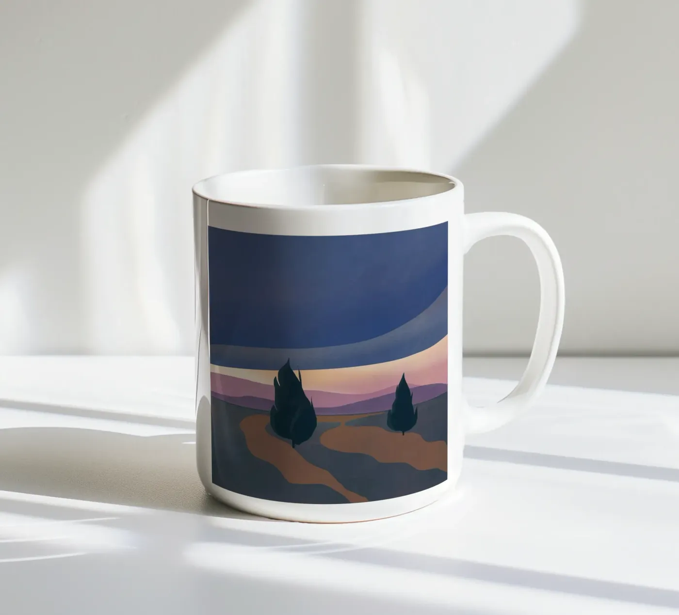 Evening storm ceramic mug by Little Dean
