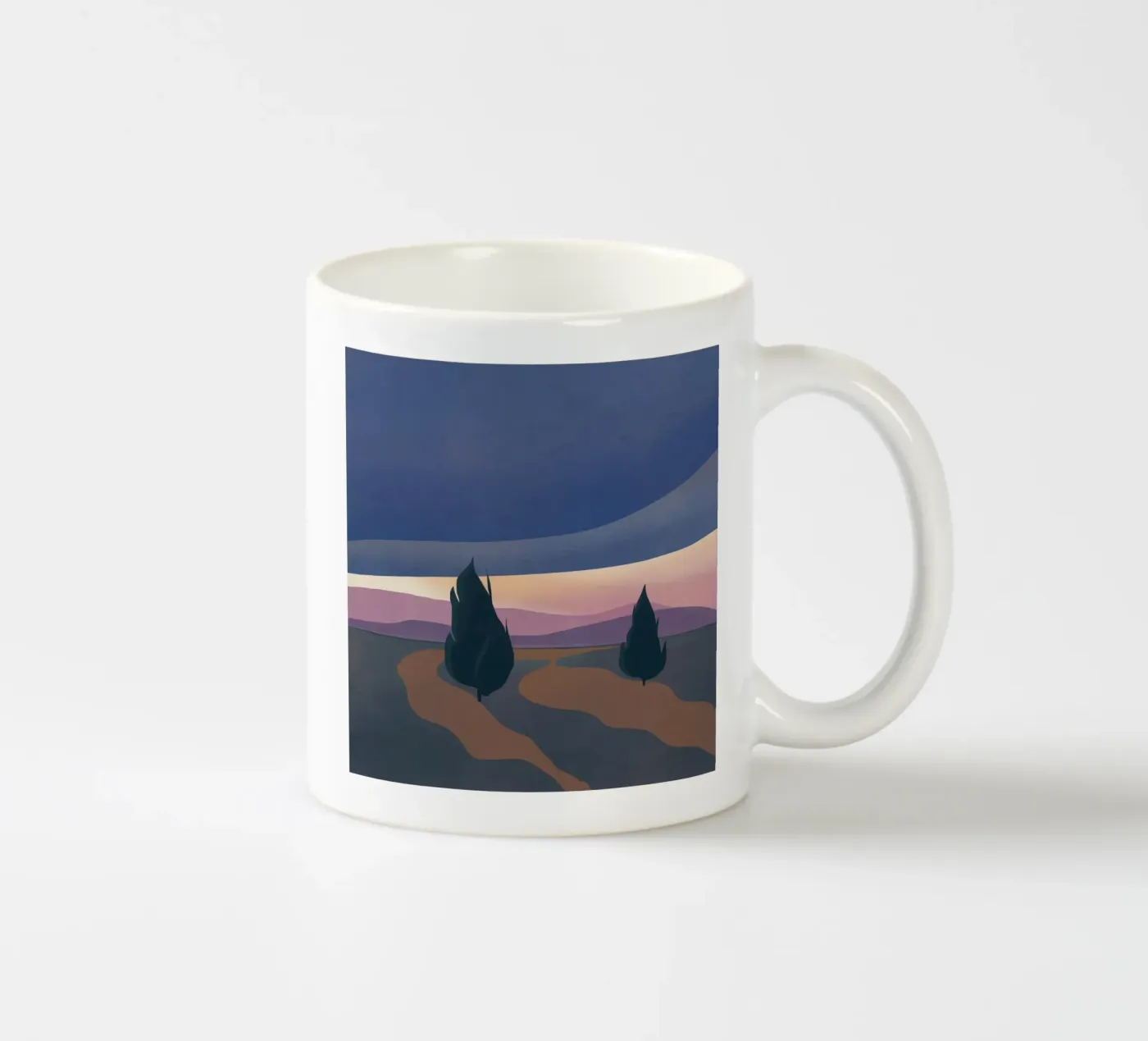 Evening storm ceramic mug by Little Dean