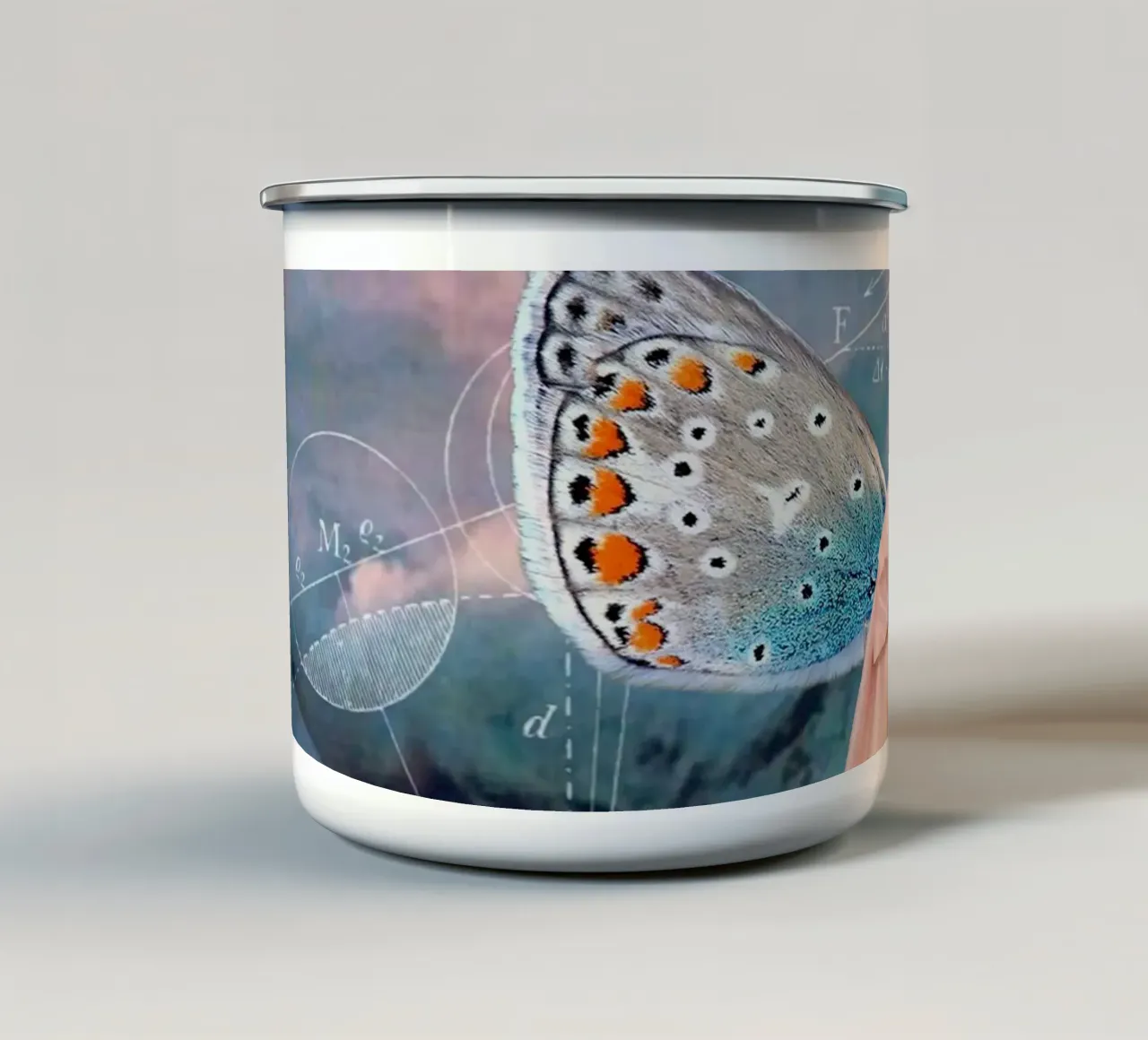 Becoming (A Butterfly) tazza in smalto da MsGonzalez