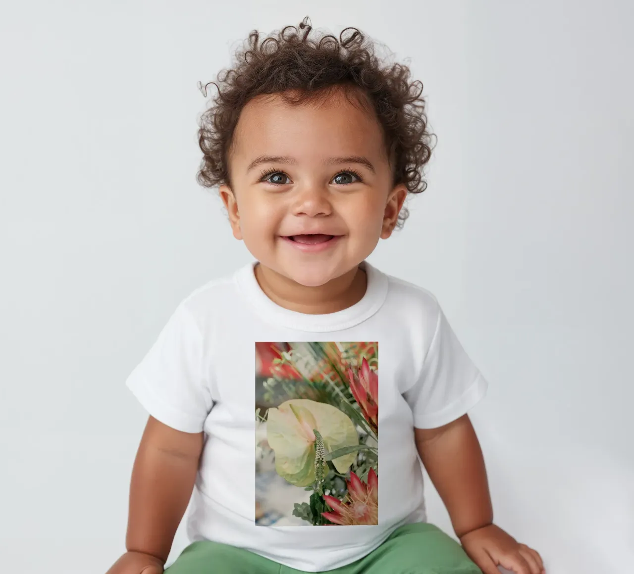 anthurium tropical baby t-shirt by Earthly Visions