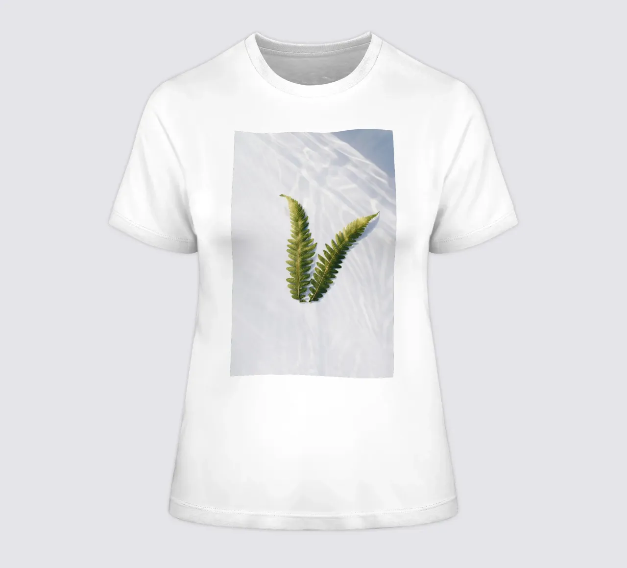 fern leaf women's fitted t-shirt by Earthly Visions