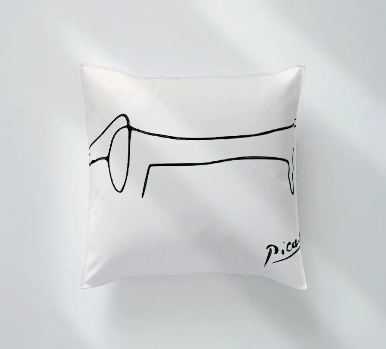Pablo Picasso Dog Dachshund decorative cushion by Mrs.Allen