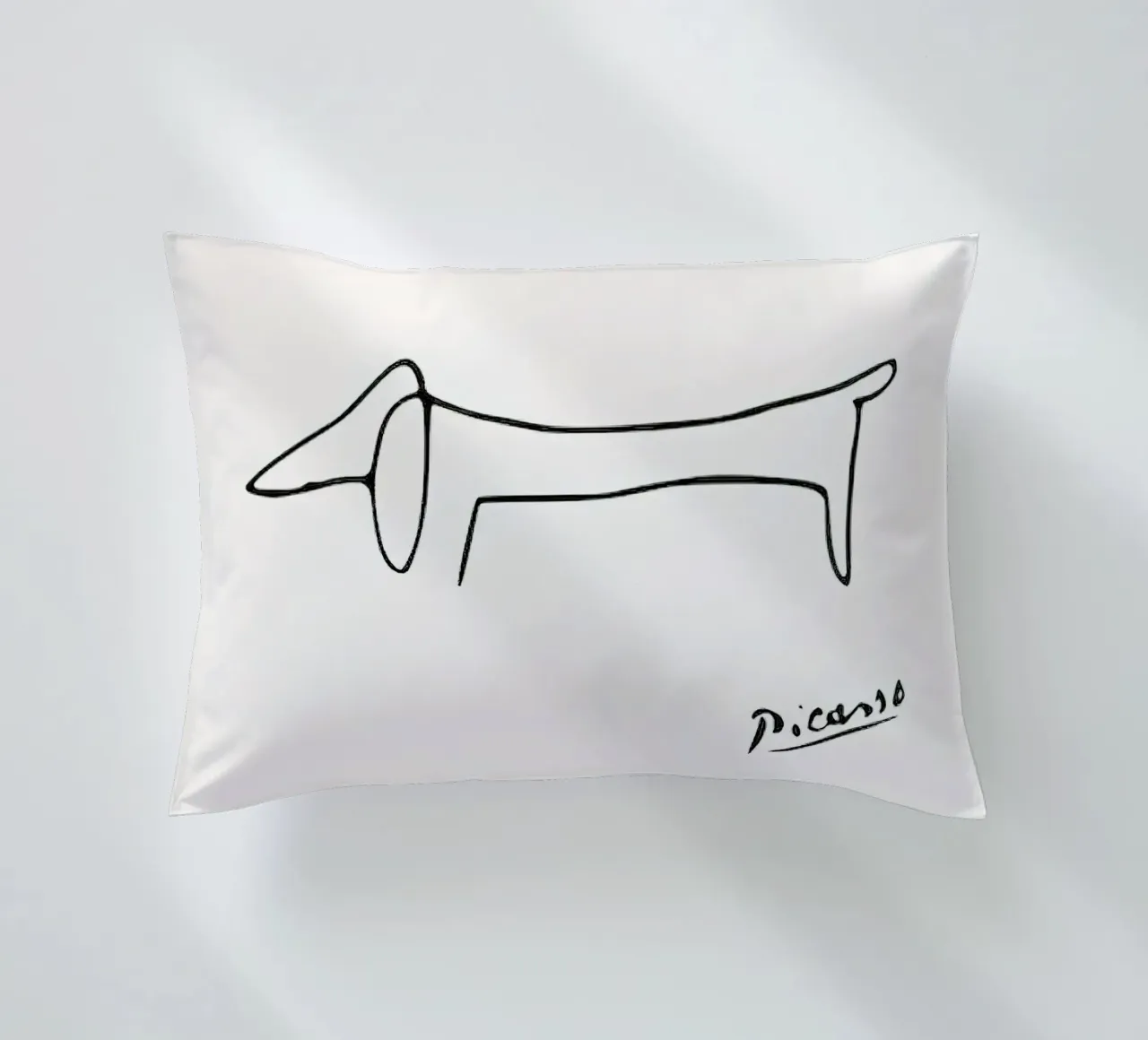 Pablo Picasso Dog Dachshund decorative cushion by Mrs.Allen