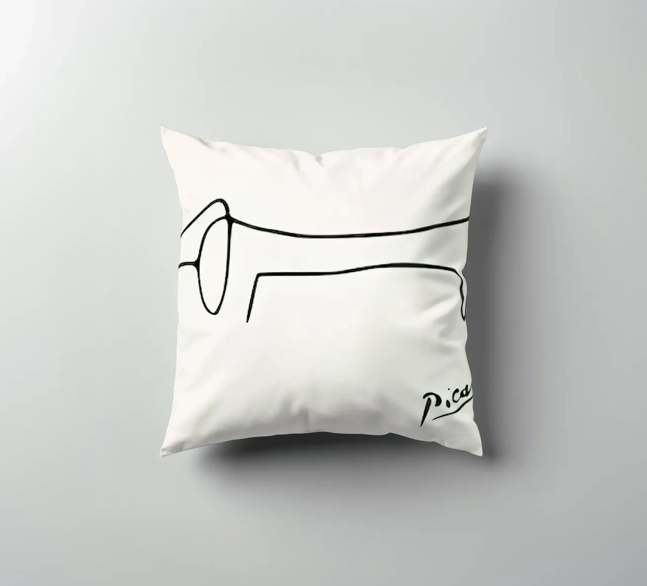 Pablo Picasso Dog Dachshund decorative cushion by Mrs.Allen