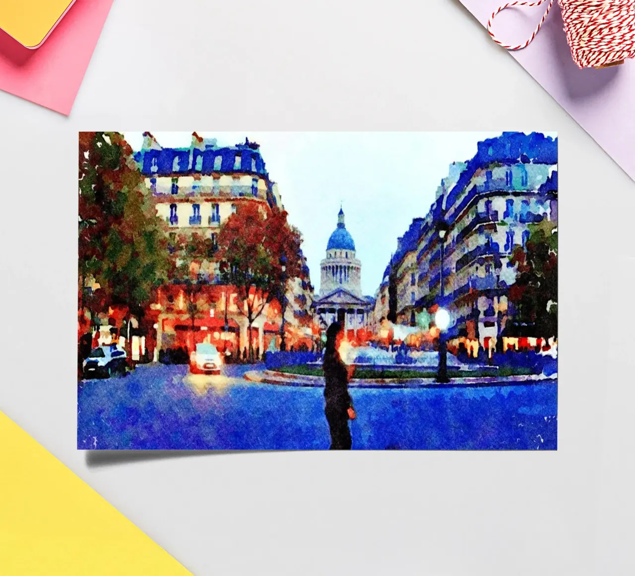 Wandern in Paris Stickerbogen von Massimo Frascogna