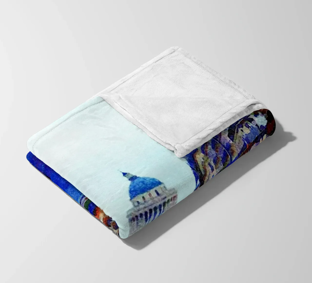 Walking in Paris fleece blanket by Massimo Frascogna