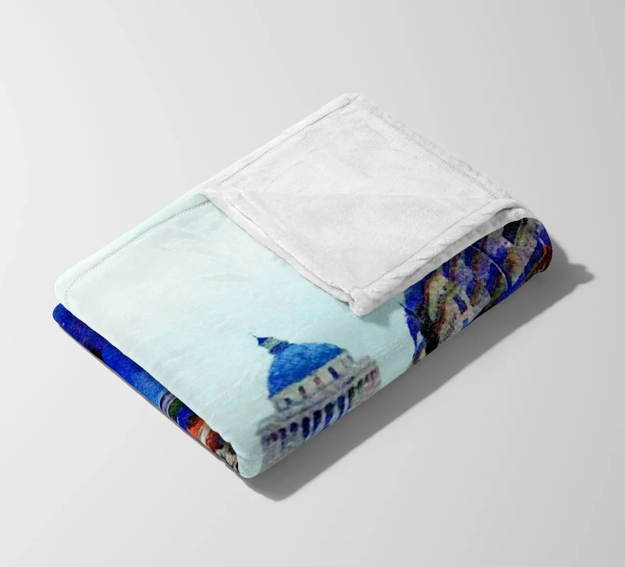 Walking in Paris fleece blanket by Massimo Frascogna