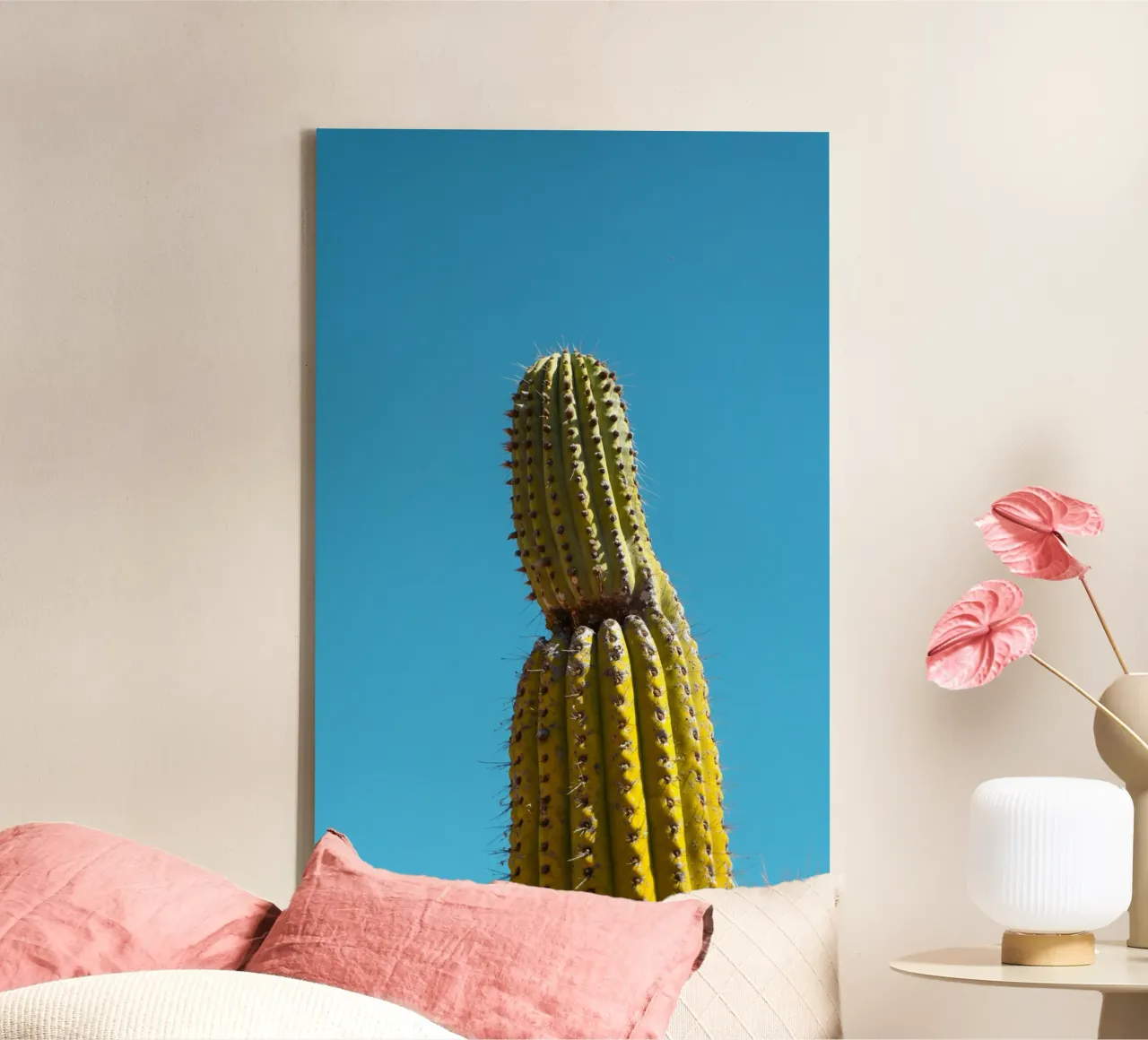 cactus desert canvas with Floater frame by Earthly Visions