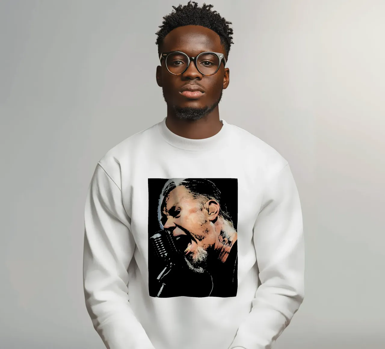 James Hetfield Metallichead band music 30 Art sweatshirt by music soul