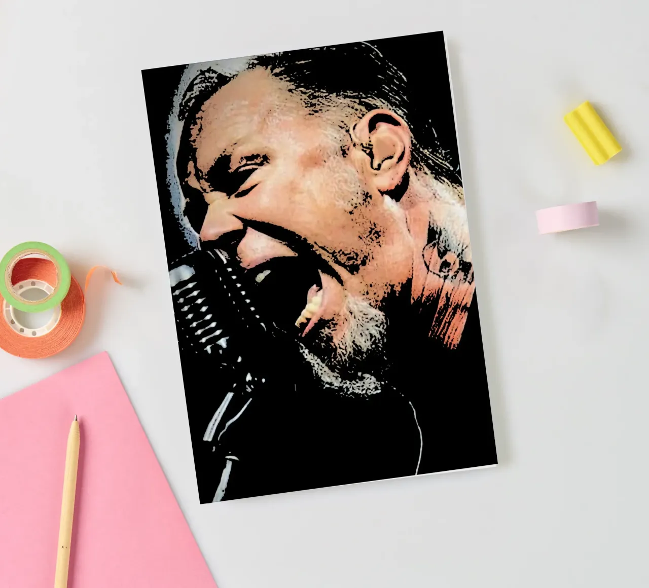 James Hetfield Metallichead groupe musique 30 Art carnet de notes de music soul