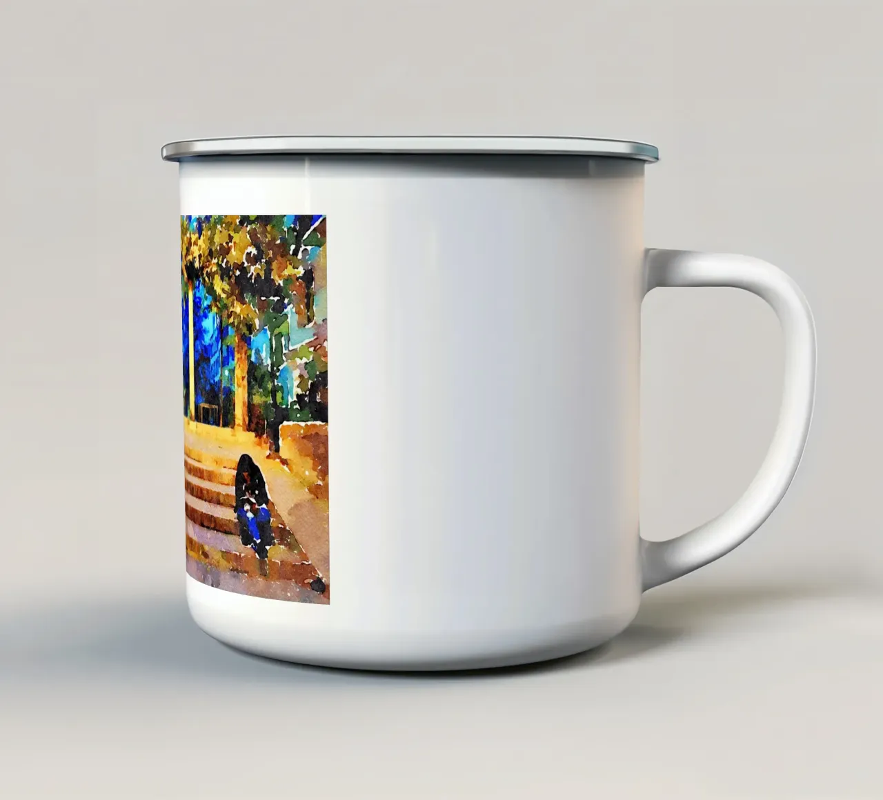 A Parigi tazza in smalto da Massimo Frascogna