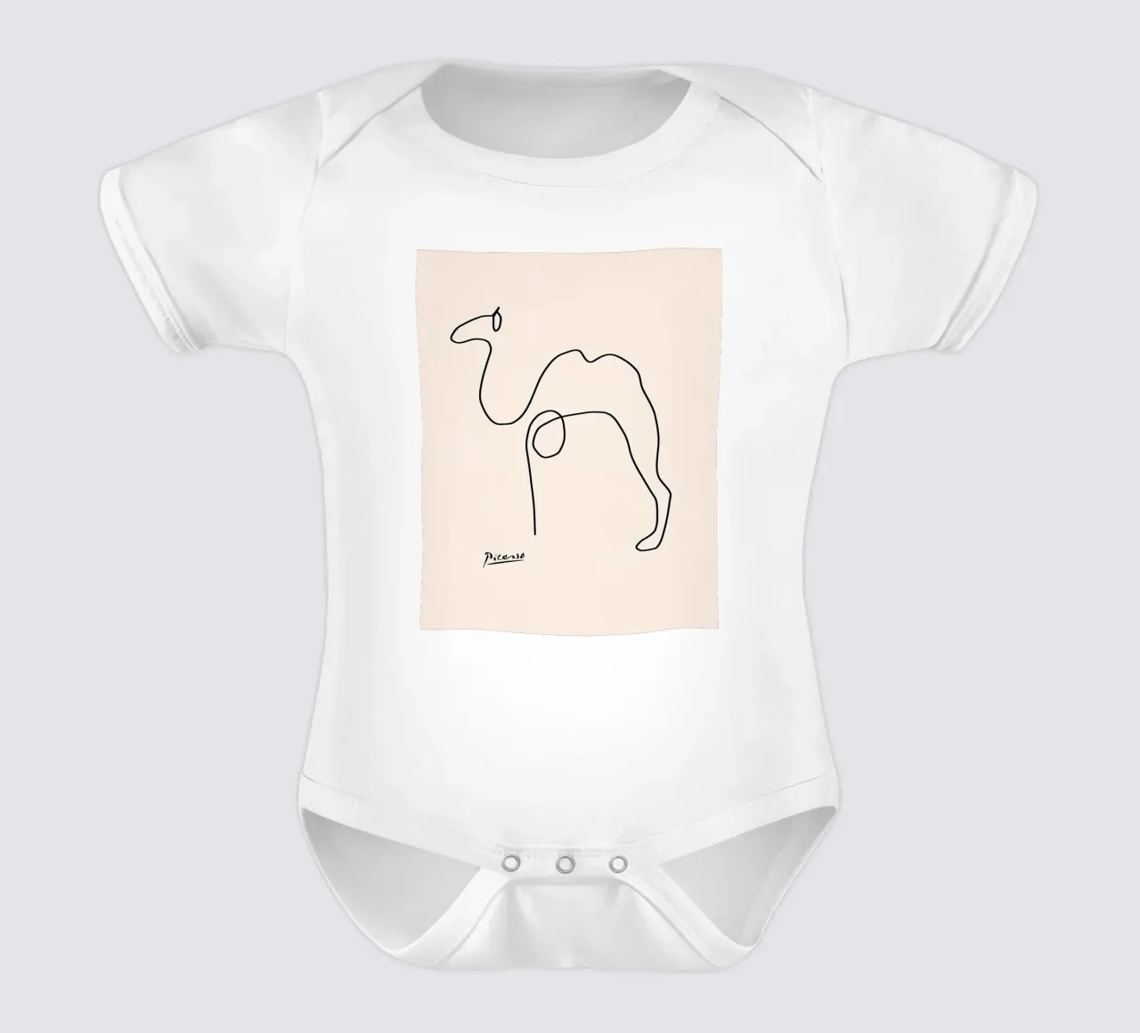 Pablo Picasso Camel Sketch body neonato maniche corte da Mrs.Allen