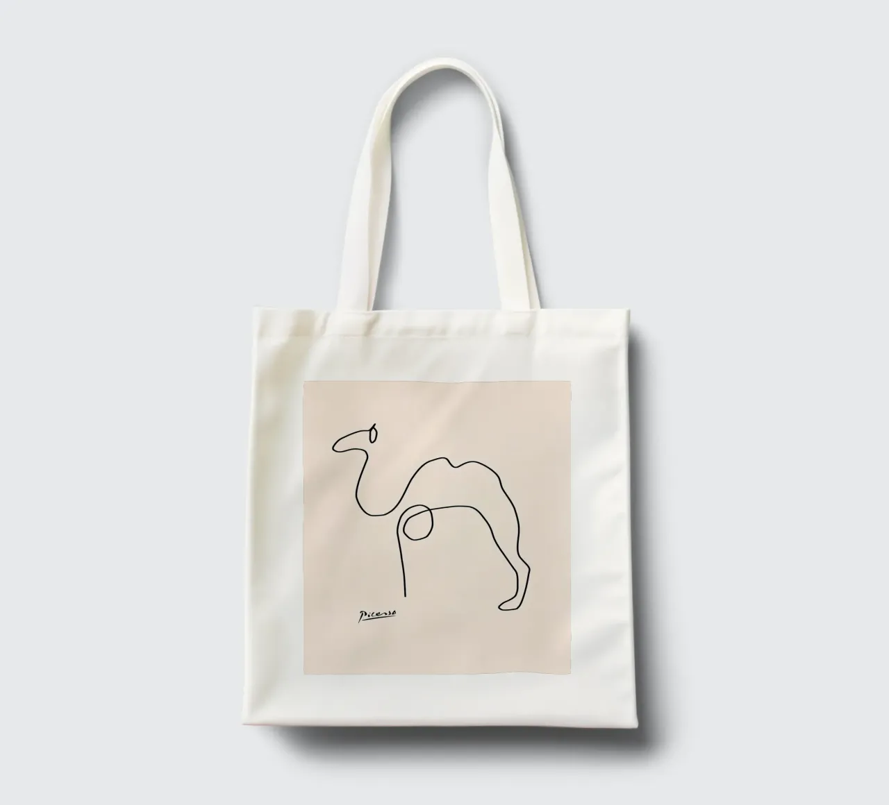 Pablo Picasso Camel Sketch borsa in juta da Mrs.Allen