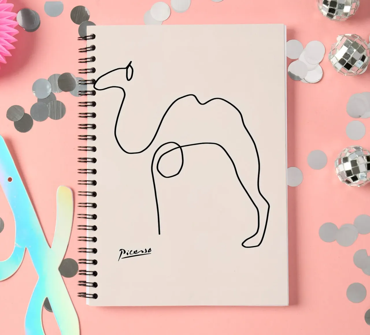 Pablo Picasso Camel Sketch spiral notebook by Mrs.Allen