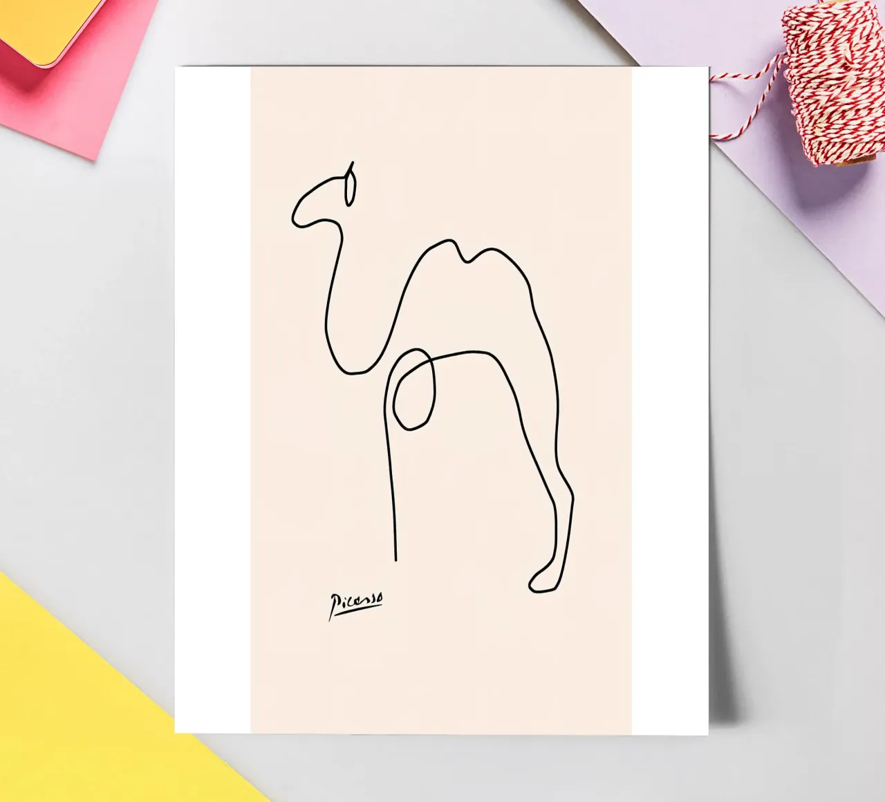 Pablo Picasso Camel Sketch foglio adesivo da Mrs.Allen