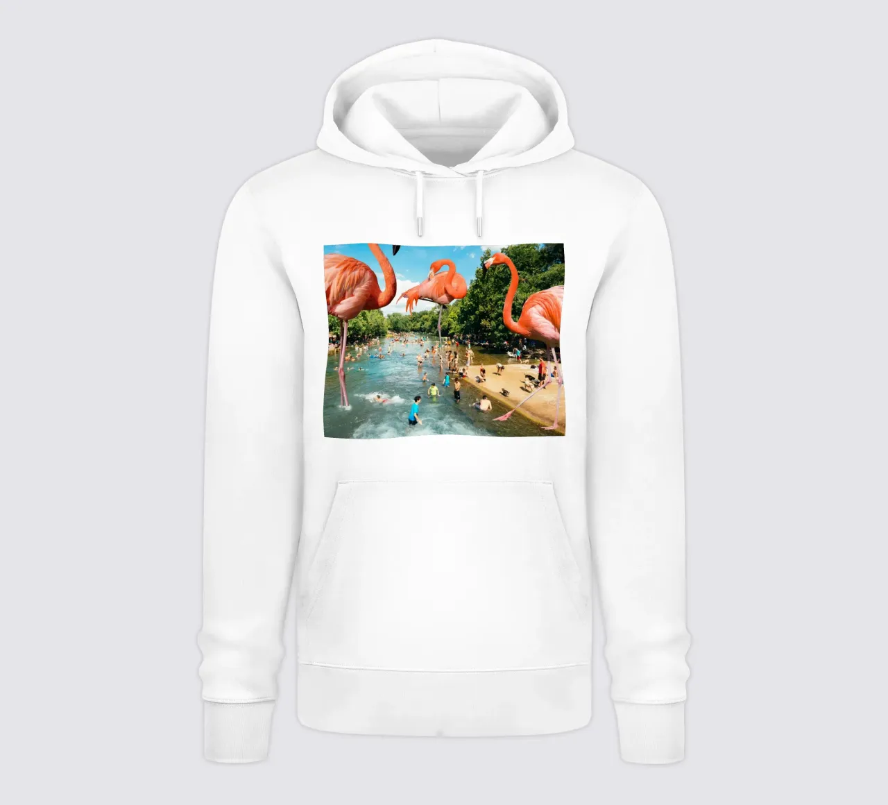 Flamingo shore felpa con cappuccio da MsGonzalez