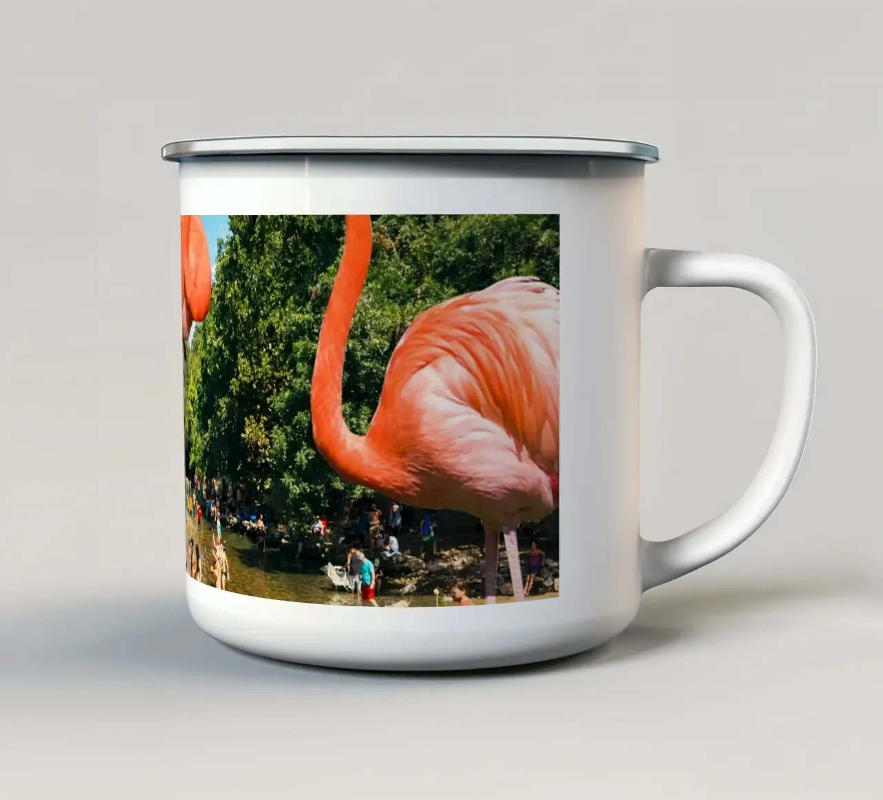Flamingo shore tazza in smalto da MsGonzalez