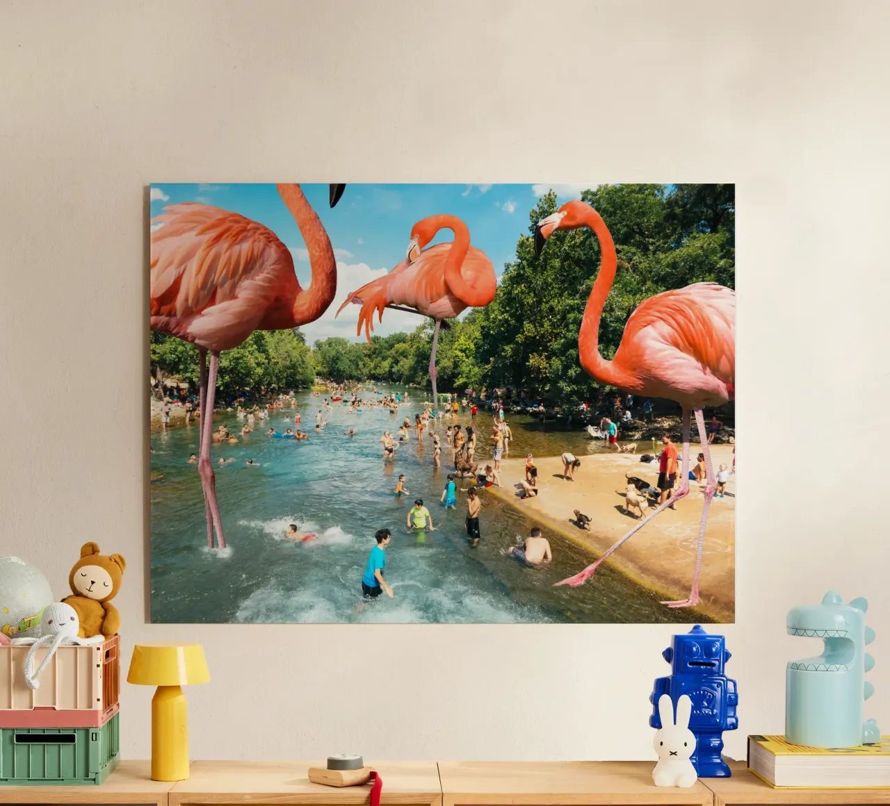 Flamingo shore plexiglass da MsGonzalez