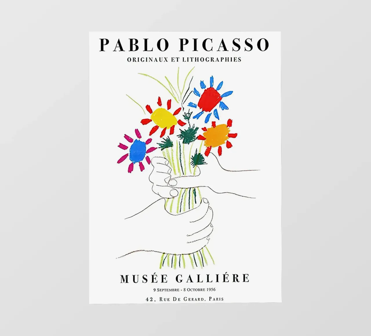 Pablo Picasso Schizzo di fiori telo in pvc da Mrs.Allen